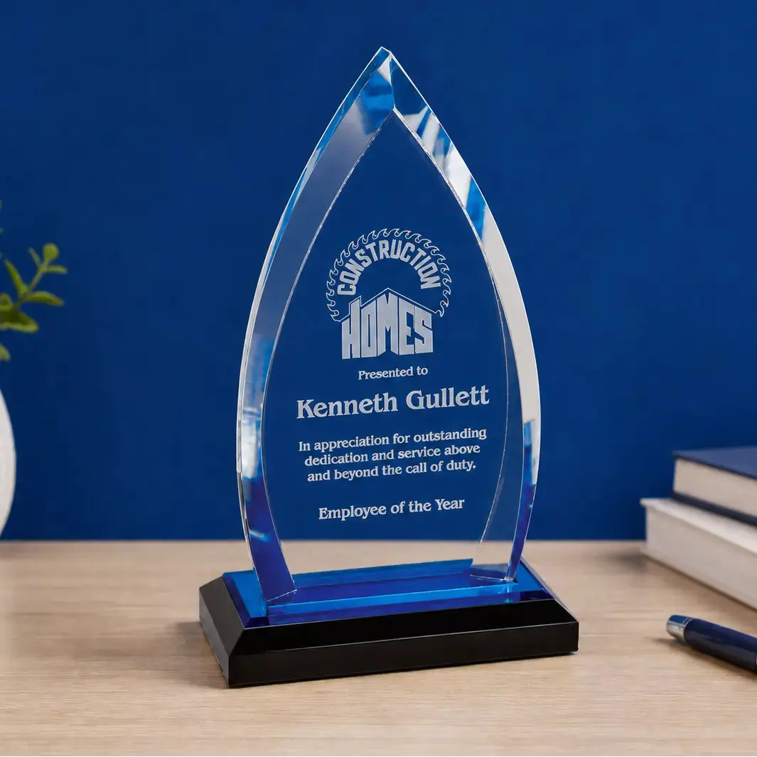 Personalized Oval Impress Acrylic Award | Custom Engraved Recognition Award Sams Engraving and Gifts