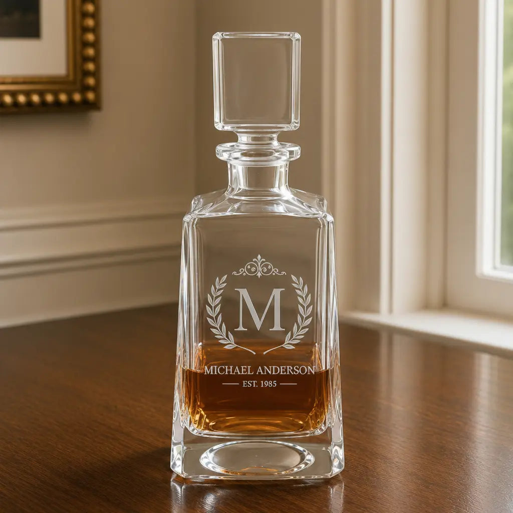 Personalized 750 mL Tequila Glass Decanter | Custom Engraved Gift Sams Engraving and Gifts