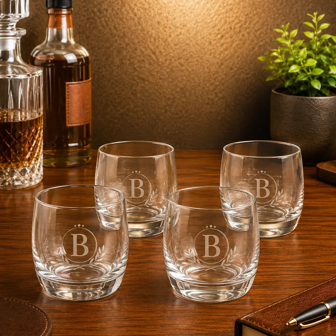 Personalized Rocks Glass Gift Set | Custom Engraved Whiskey Glasses Sams Engraving and Gifts