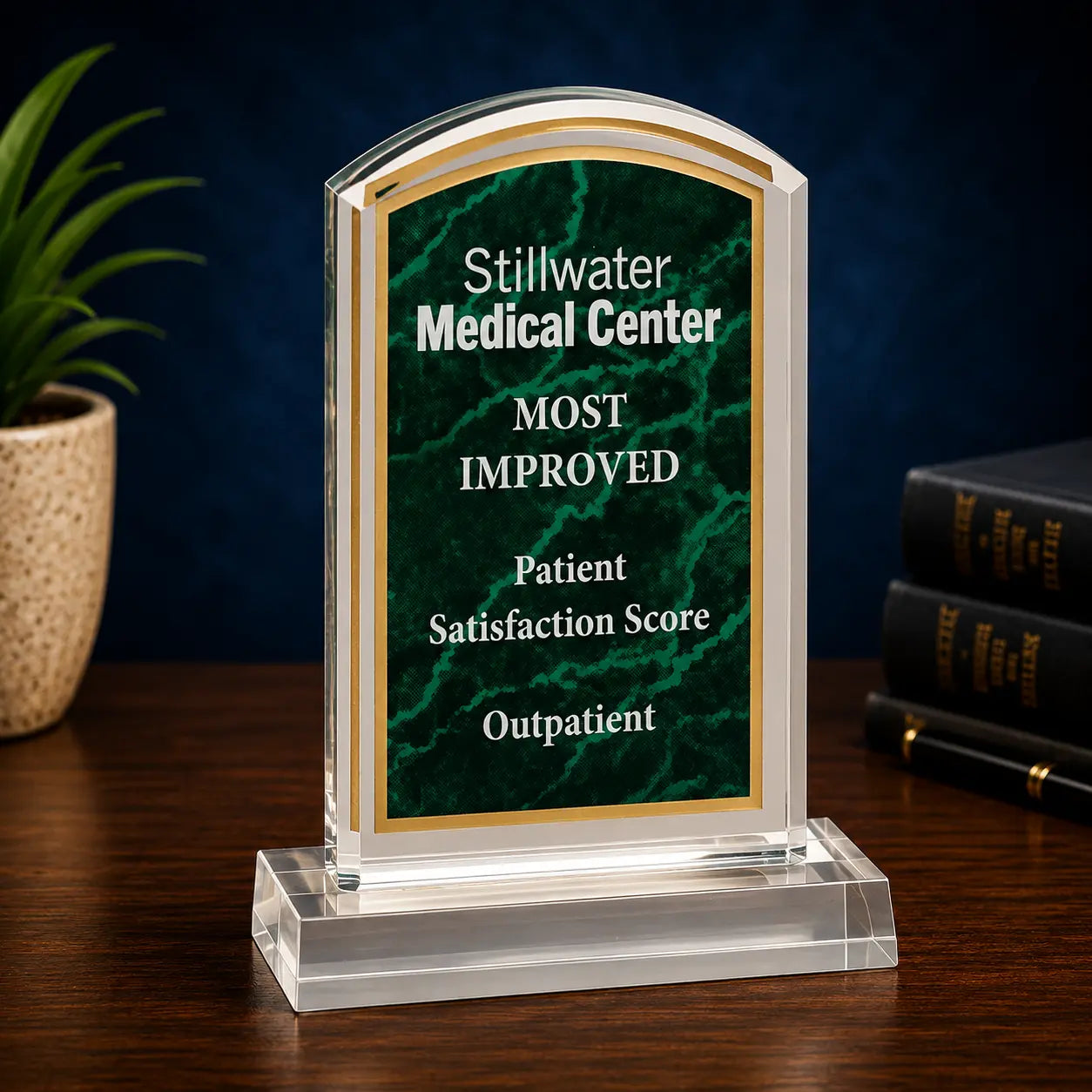 Premier Marbleized Acrylic Dome Standing Award, 5 Colors, 2 Sizes Sams Engraving and Gifts