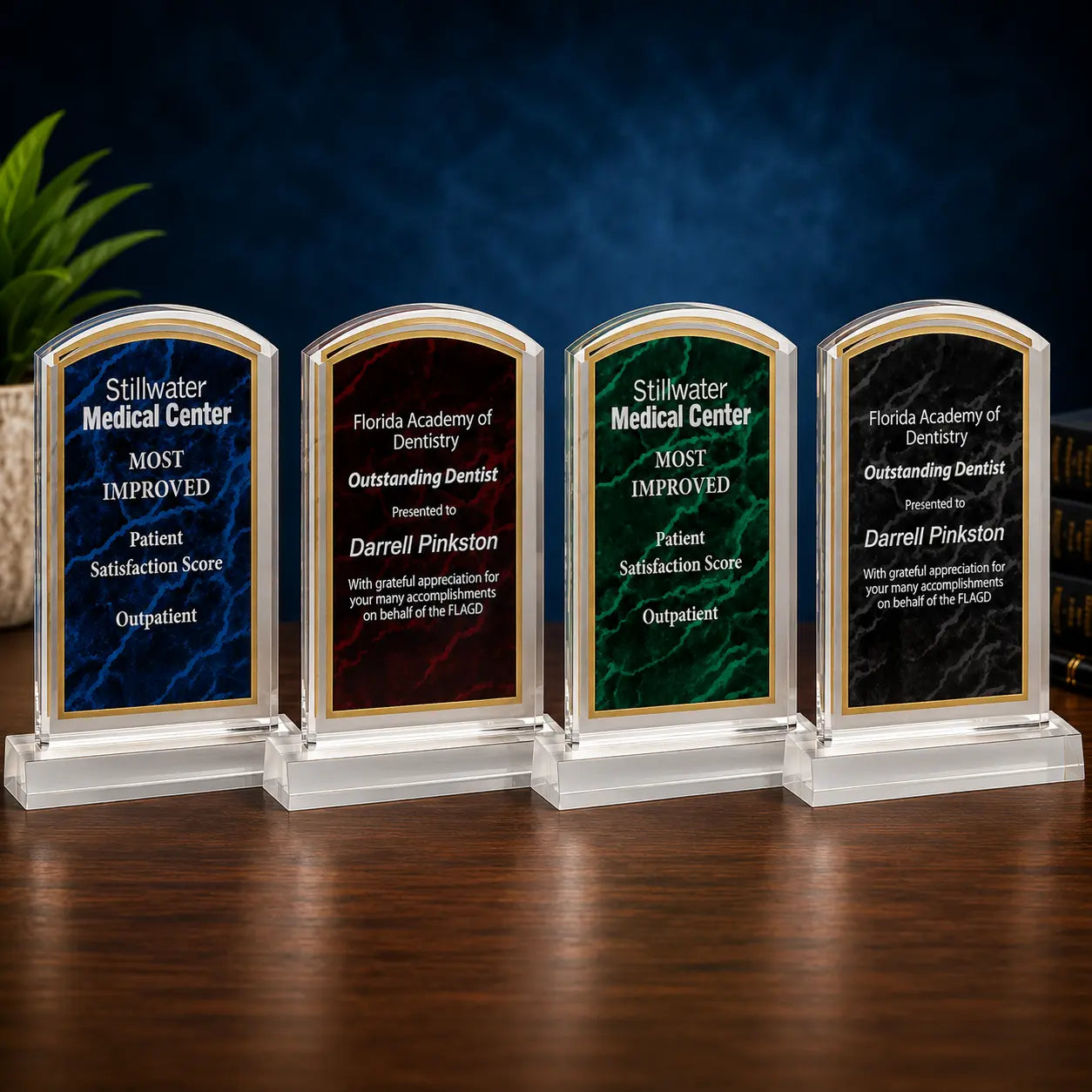 Personalized Marble Acrylic Award – Custom Engraved Recognition Award Sams Engraving and Gifts