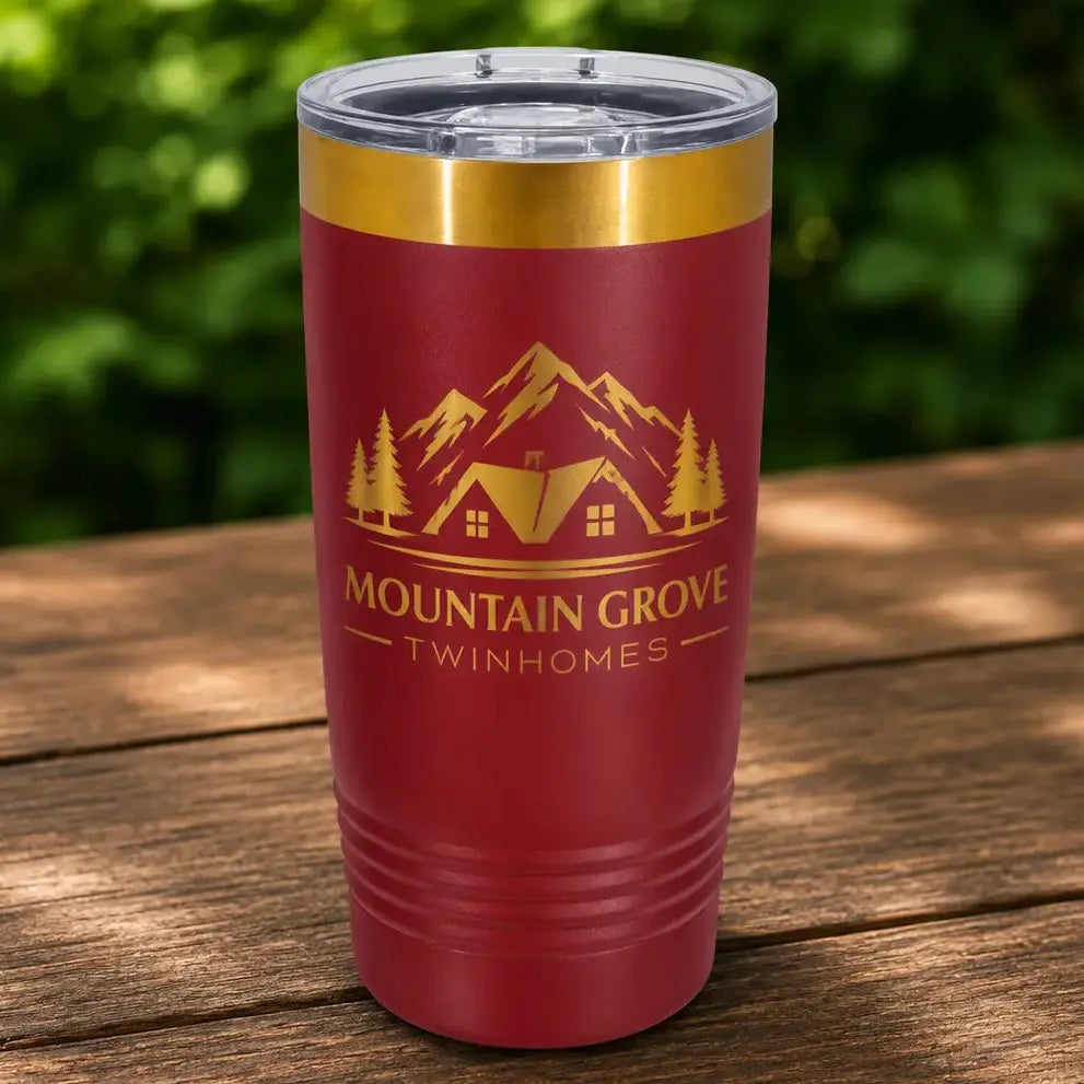 Personalized 20 oz. Gold ION-Plated Ringneck Tumbler | Custom Engraved Polar Camel Travel MugΒ Sams Engraving and Gifts
