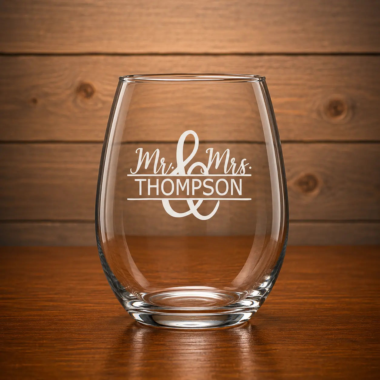 Personalized Polar Camel 9 oz. Stemless Wine Glass | Custom Laser Engraved Wine Glass Sams Engraving and Gifts