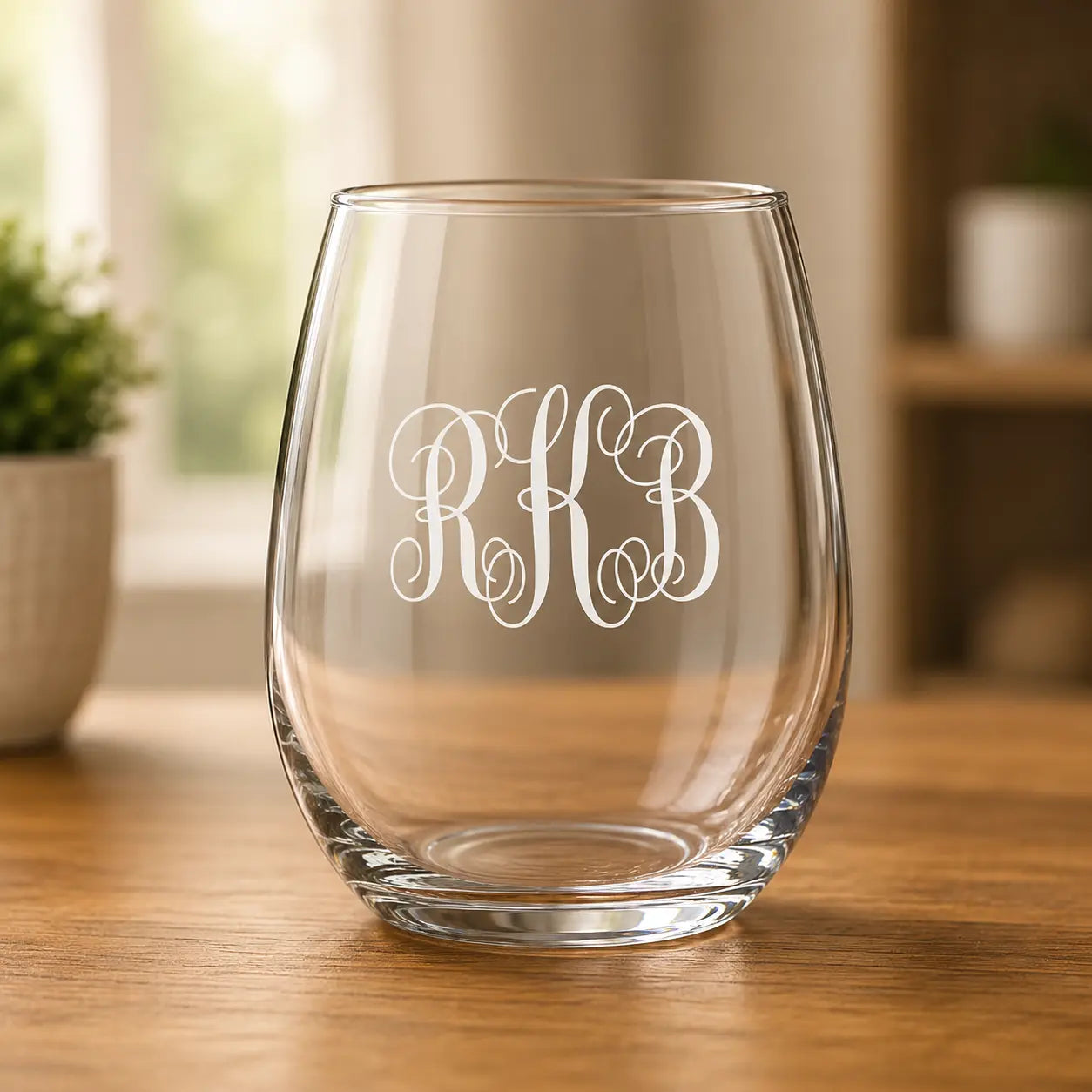 Personalized 15 oz. Stemless Wine Glass – Custom Engraved & Stylish Gift Sams Engraving and Gifts