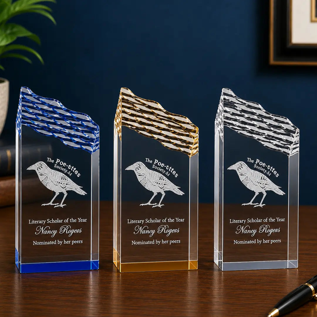 Personalized Riptide Acrylic Award | Custom Engraved Recognition Award Sams Engraving and Gifts