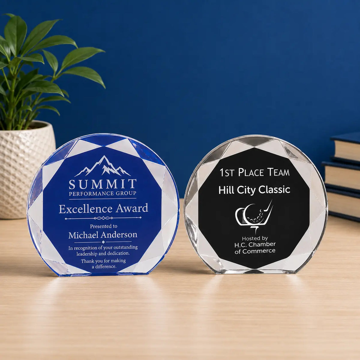 Personalized Sunburst Acrylic Award | Custom Engraved Recognition Award Sams Engraving and Gifts