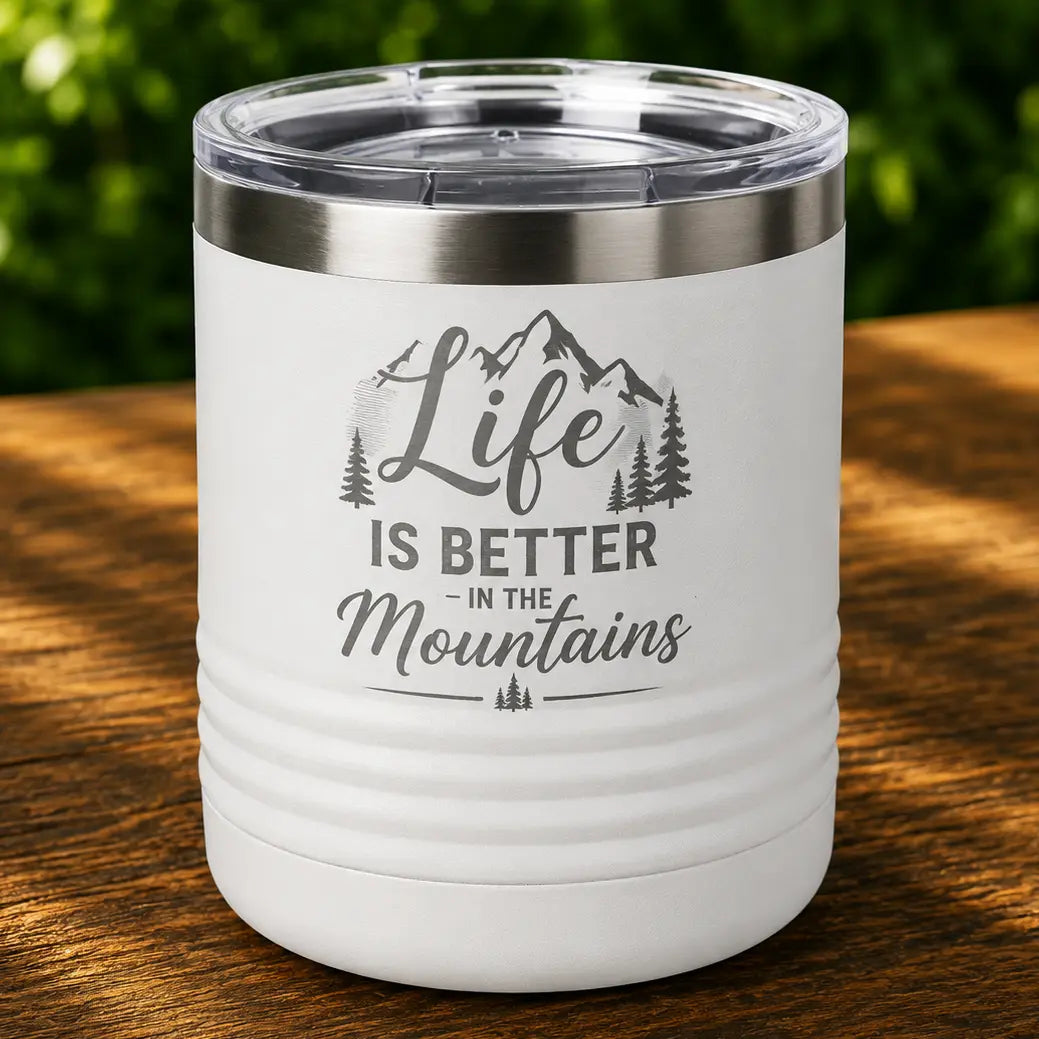 Personalized Polar Camel 10 oz. Tumbler | Custom Engraved Stainless Steel Tumbler Sams Engraving and Gifts