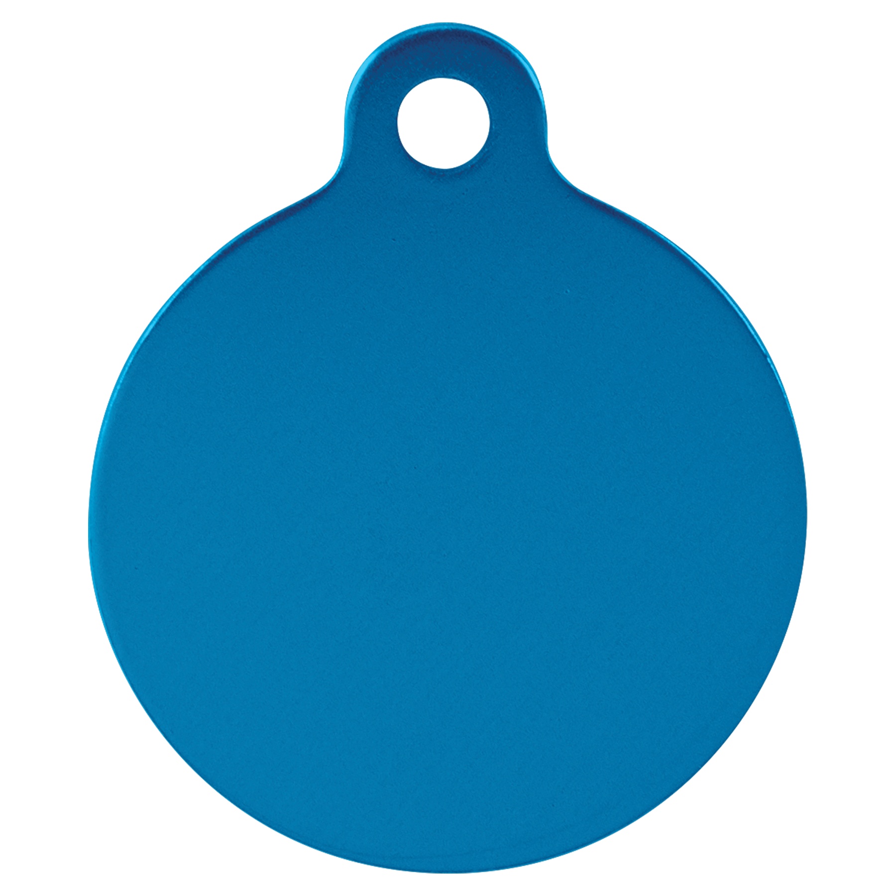 Personalized Double-Sided Round Shape Pet Name Tag, Anodized Aluminum, 1.25"