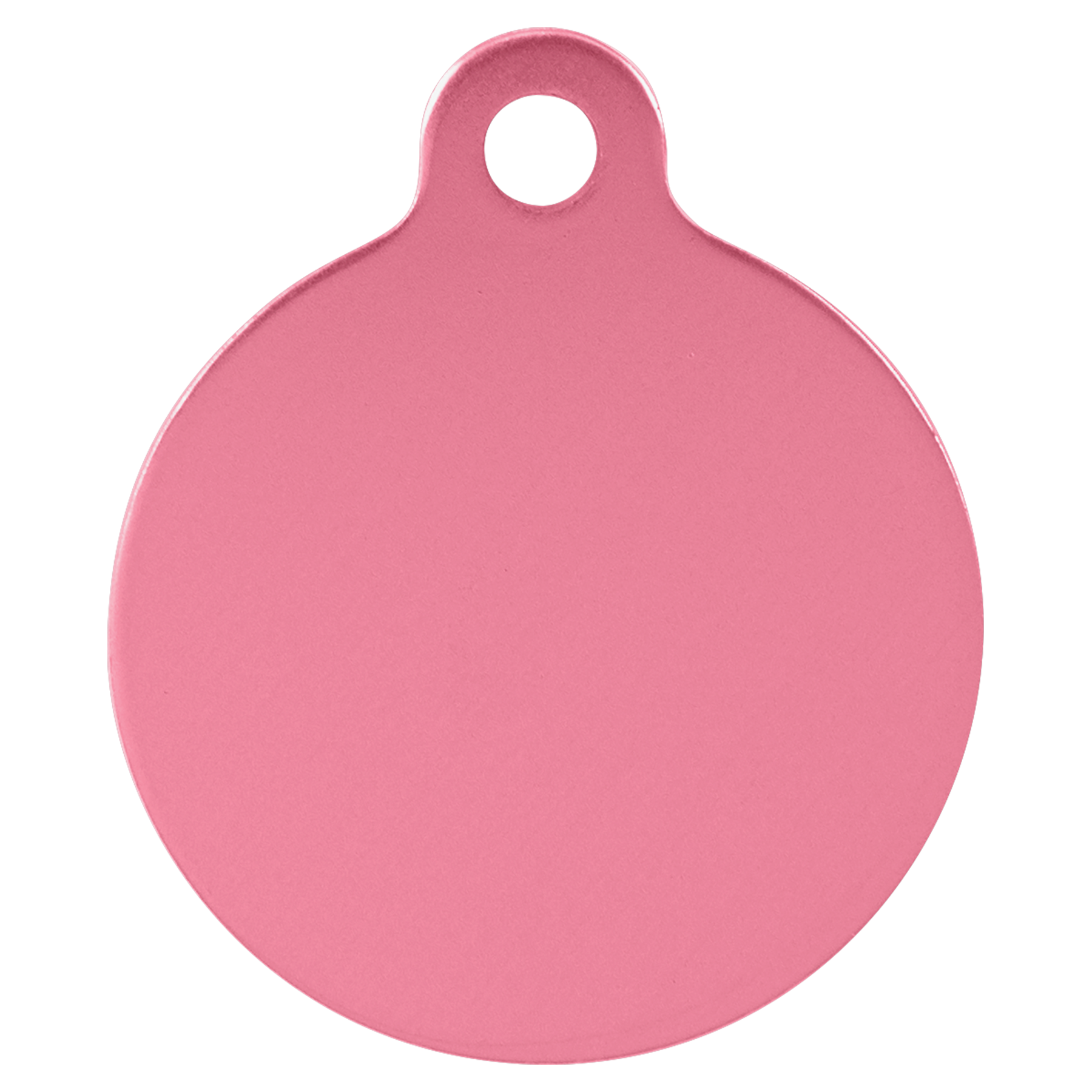 Personalized Double-Sided Round Shape Pet Name Tag, Anodized Aluminum, 1.25"
