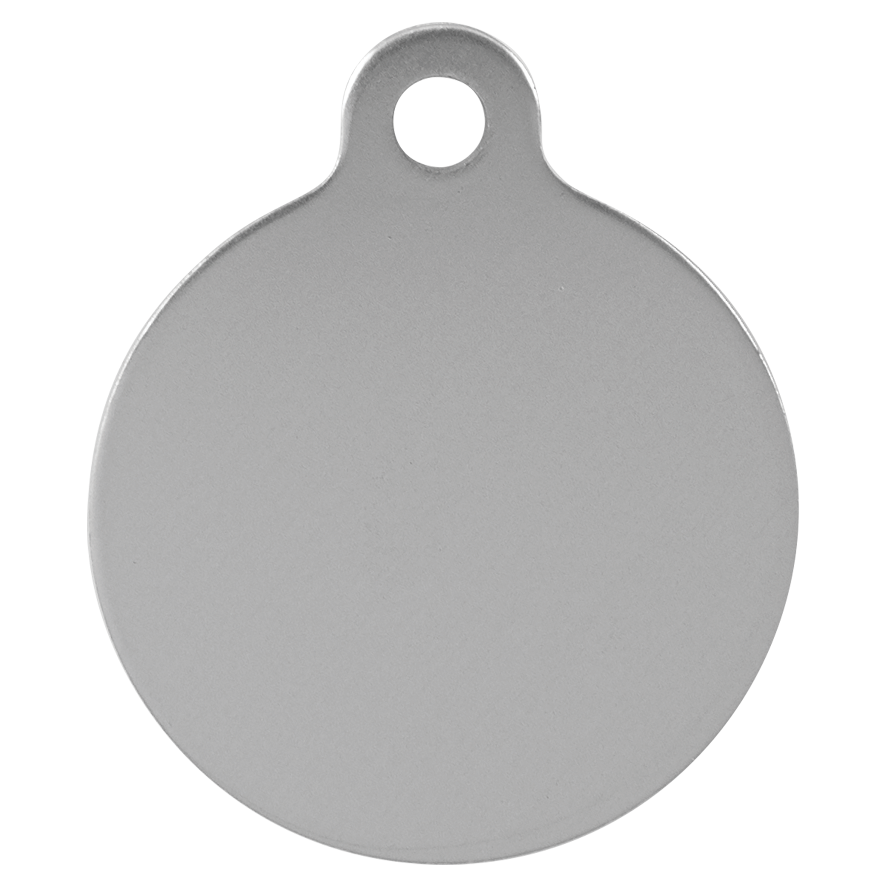 Personalized Double-Sided Round Shape Pet Name Tag, Anodized Aluminum, 1.25"