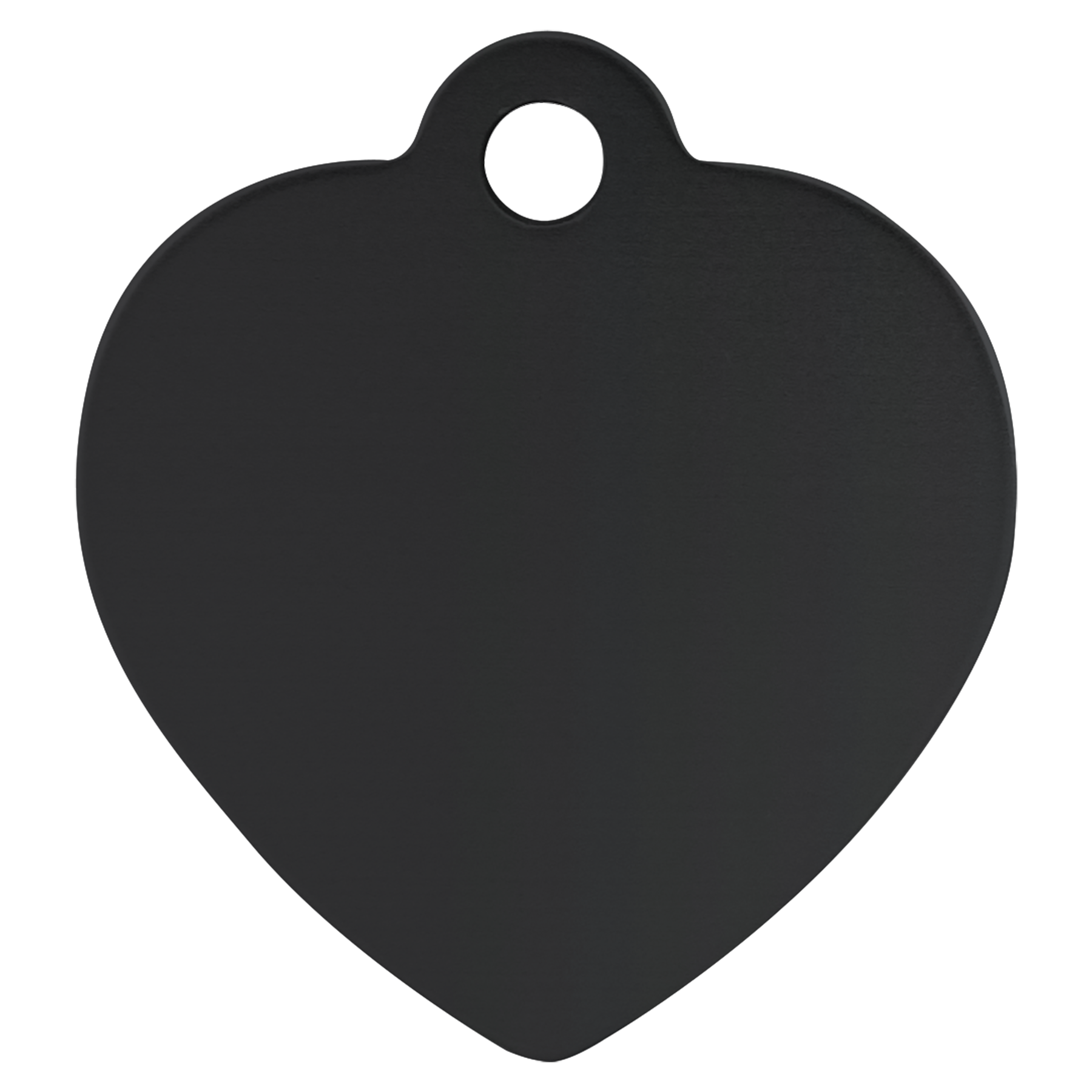 Personalized Double-Sided Heart Shape Pet Name Tag, Anodized Aluminum, 1.25" x 1.25"