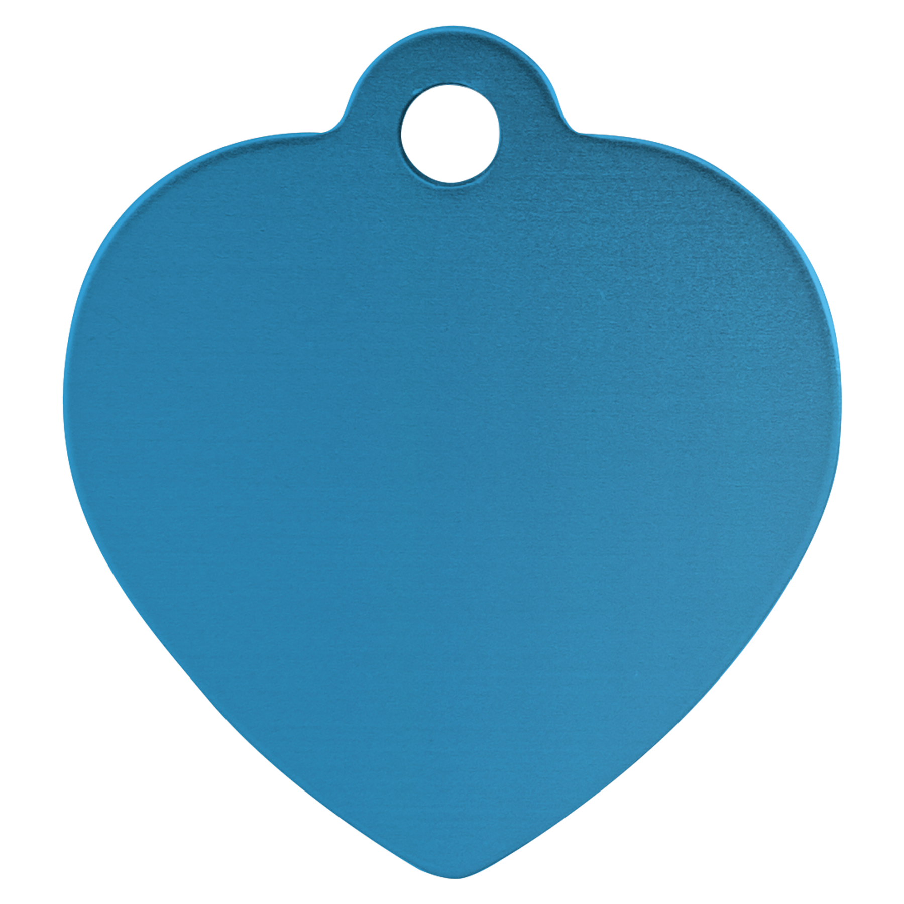 Personalized Double-Sided Heart Shape Pet Name Tag, Anodized Aluminum, 1.25" x 1.25"