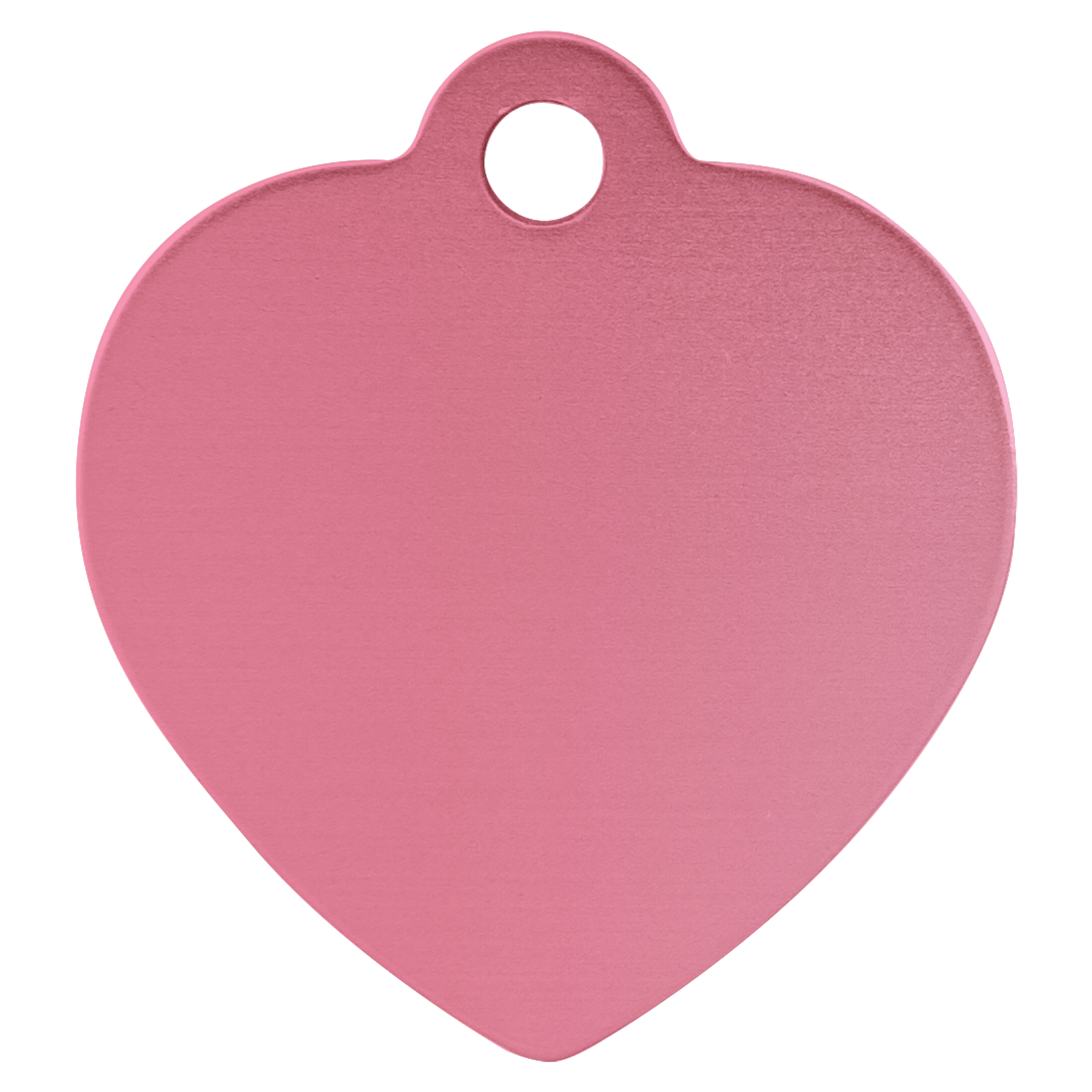 Personalized Double-Sided Heart Shape Pet Name Tag, Anodized Aluminum, 1.25" x 1.25"
