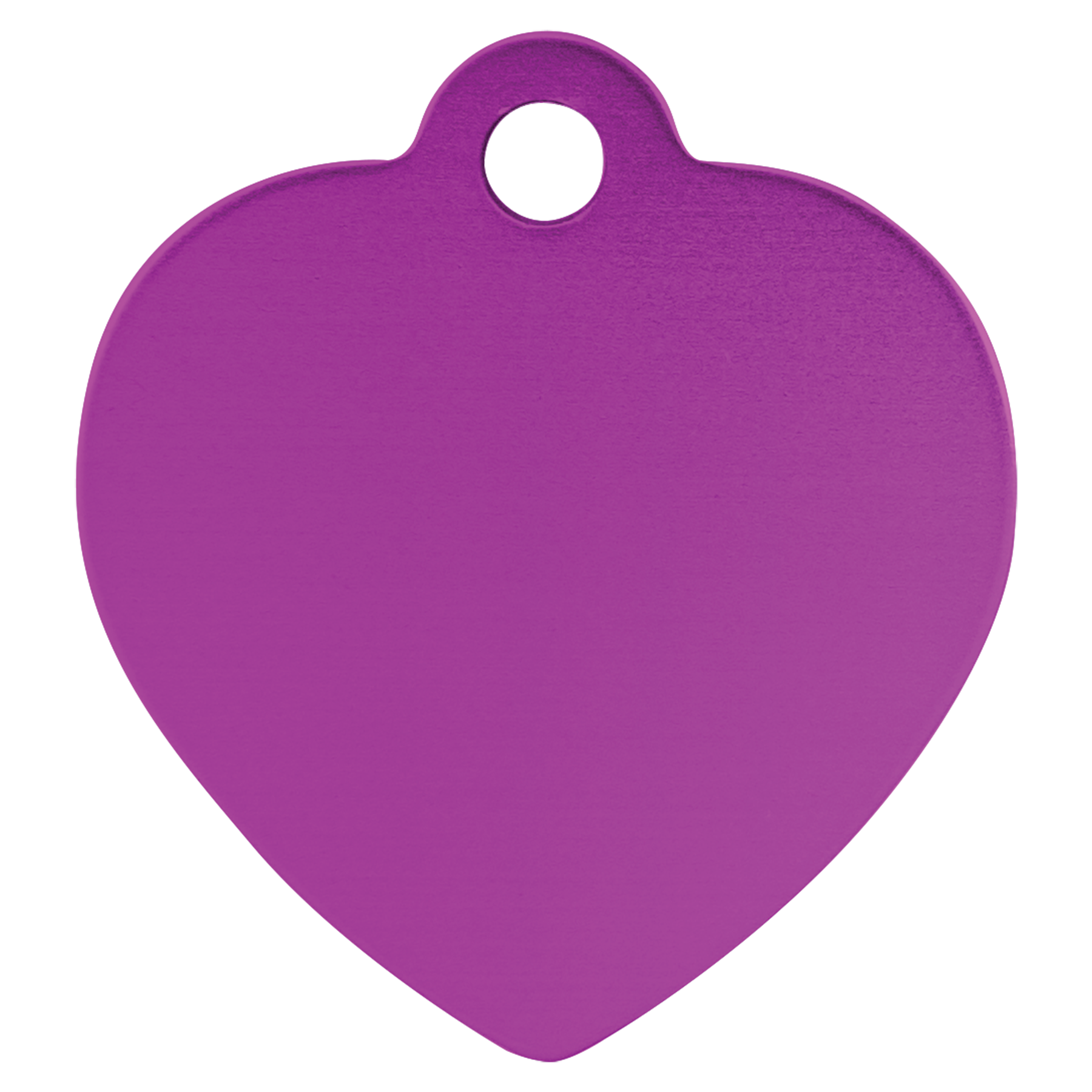 Personalized Double-Sided Heart Shape Pet Name Tag, Anodized Aluminum, 1.25" x 1.25"