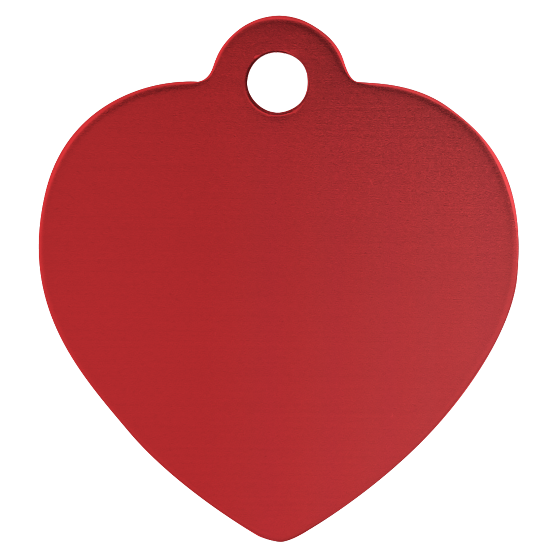 Personalized Double-Sided Heart Shape Pet Name Tag, Anodized Aluminum, 1.25" x 1.25"