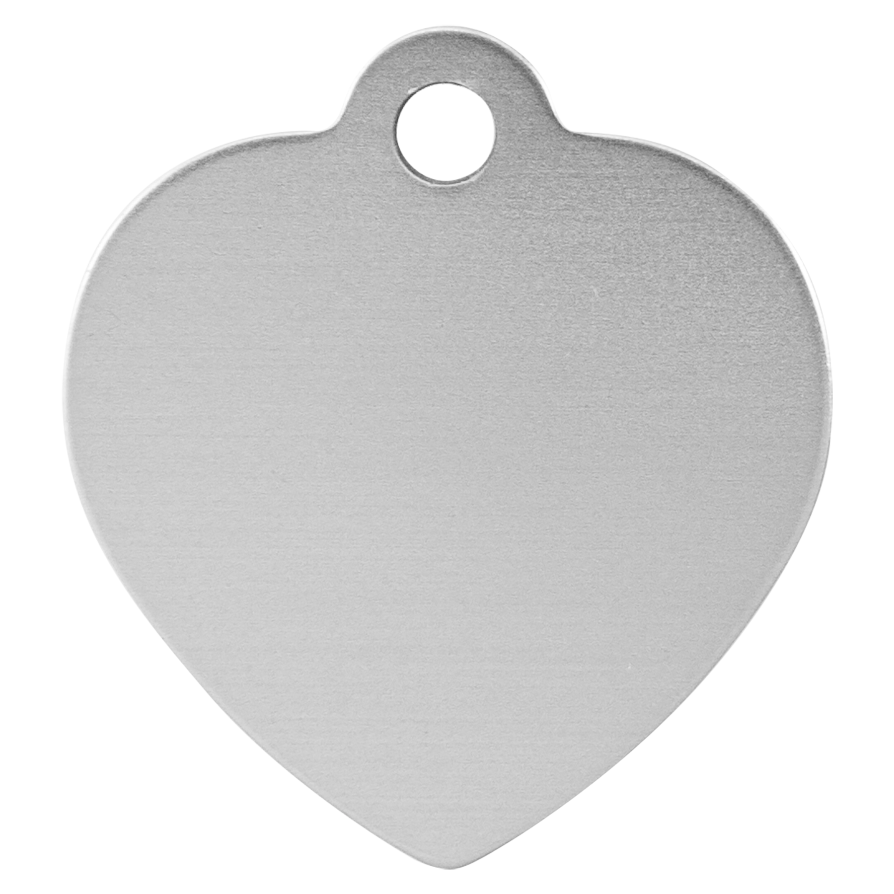 Personalized Double-Sided Heart Shape Pet Name Tag, Anodized Aluminum, 1.25" x 1.25"