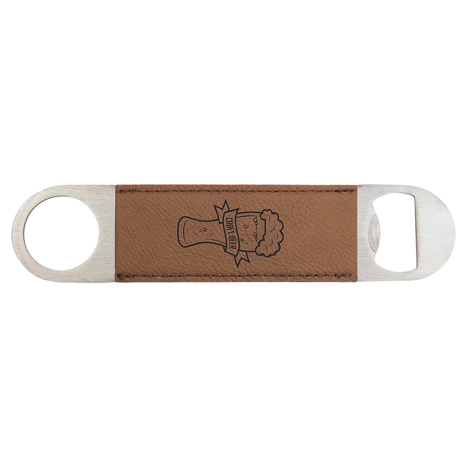 Personalized Leatherette Bottle Opener, 1.5" x 7"