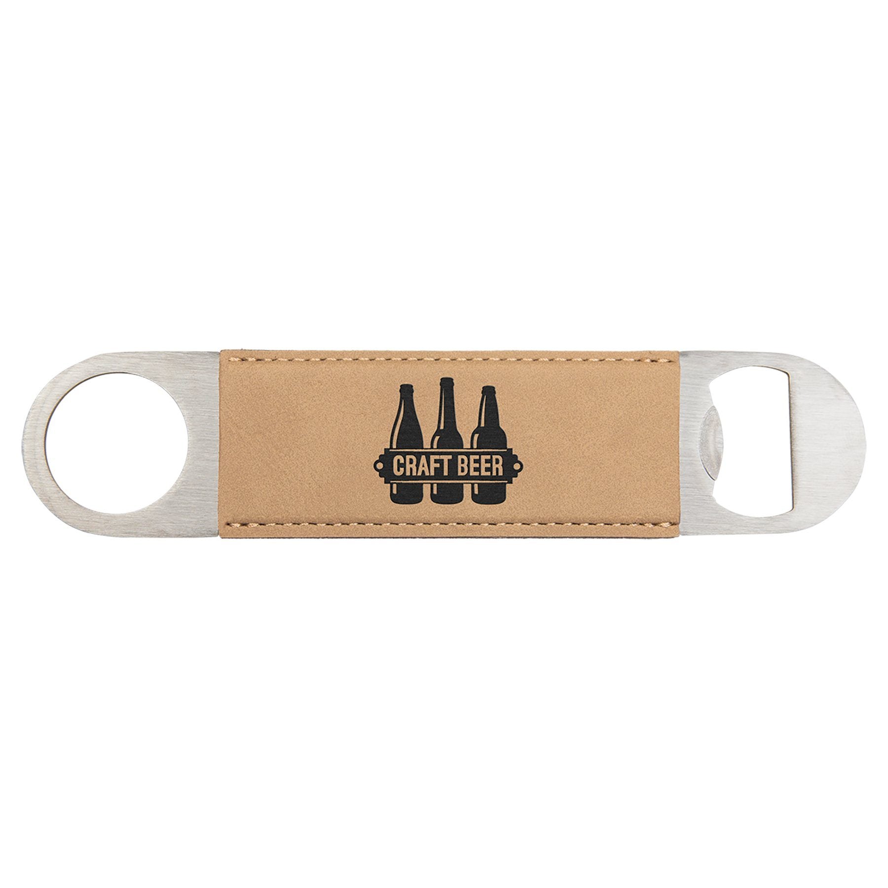 Personalized Leatherette Bottle Opener, 1.5" x 7"