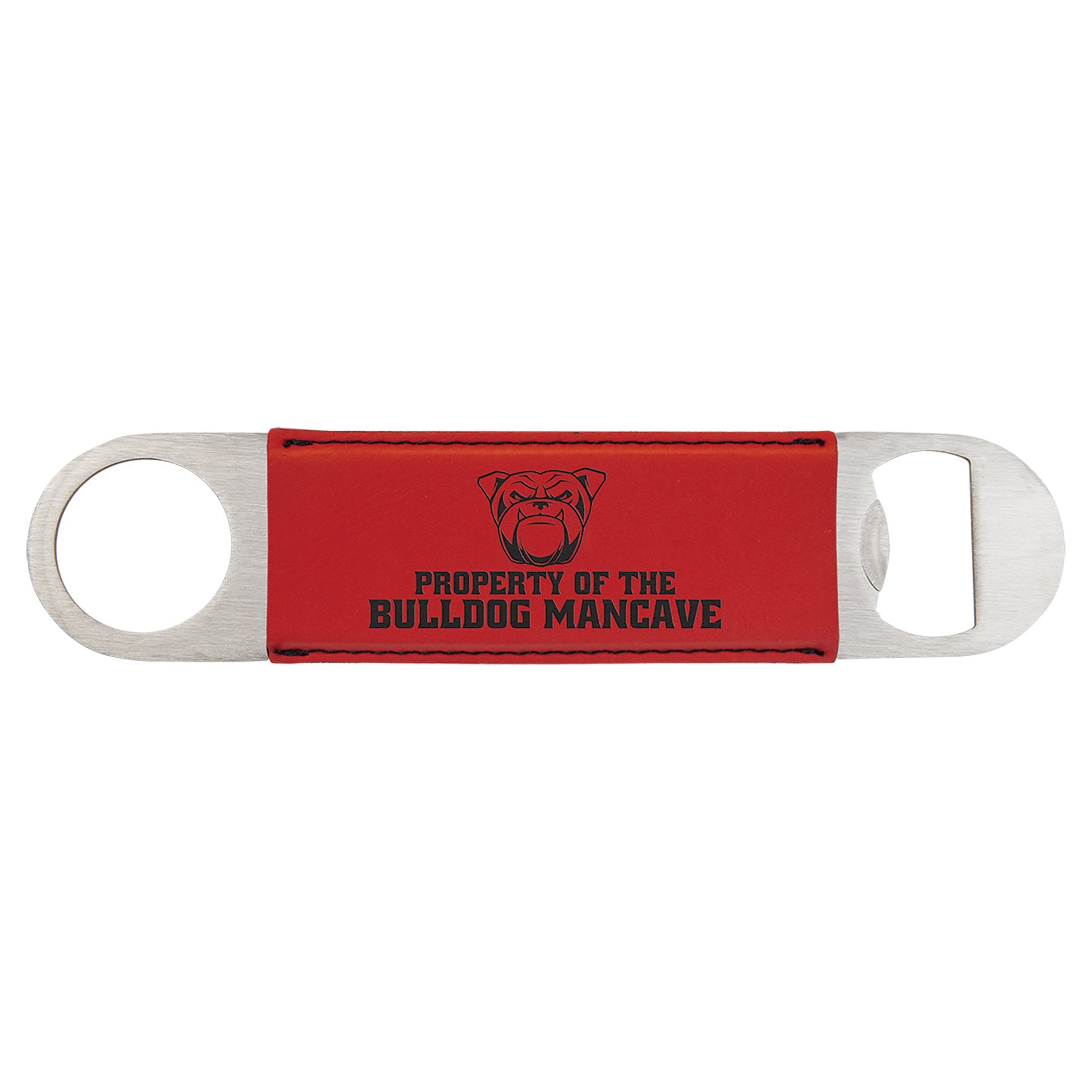 Personalized Leatherette Bottle Opener, 1.5" x 7"