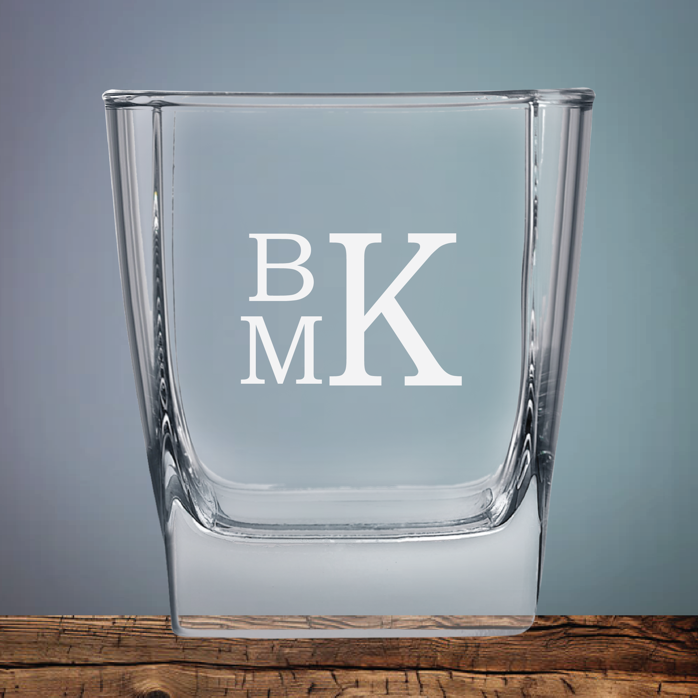 Personalized 10.5 oz Square On the Rocks Glass – Custom Engraved Whiskey Lowball