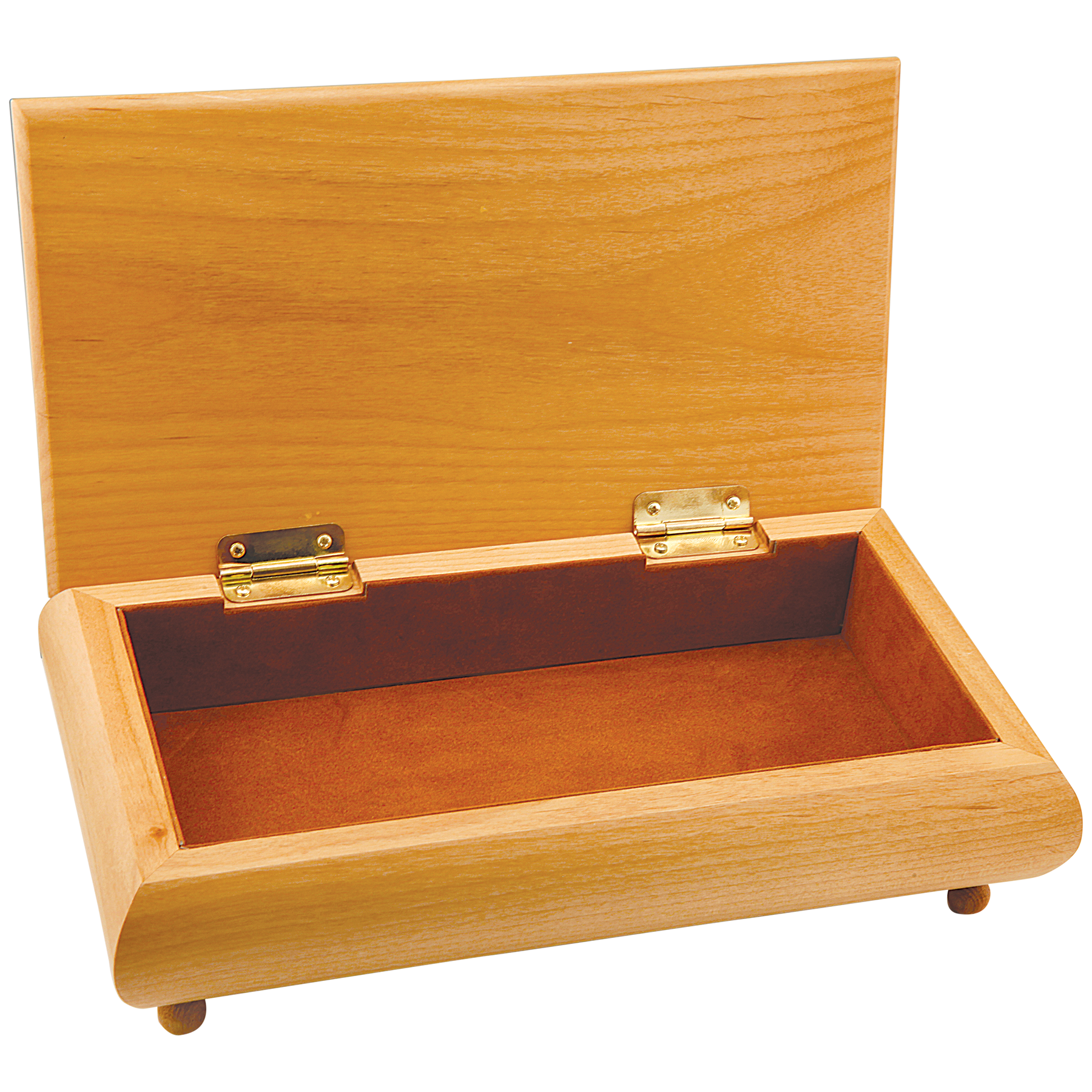 Personalized Wooden Keepsake/Jewelry Box with Velvet Lining, Solid Red Alder Wood, 2 Sizes