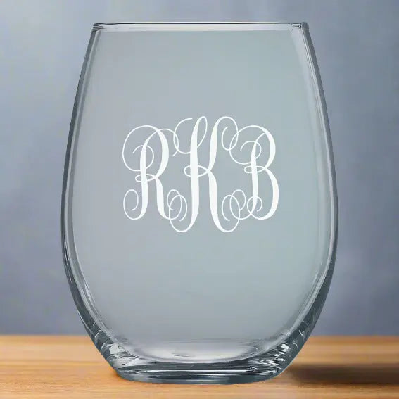 Personalized 15 oz. Stemless Wine Glass – Custom Engraved & Stylish Gi