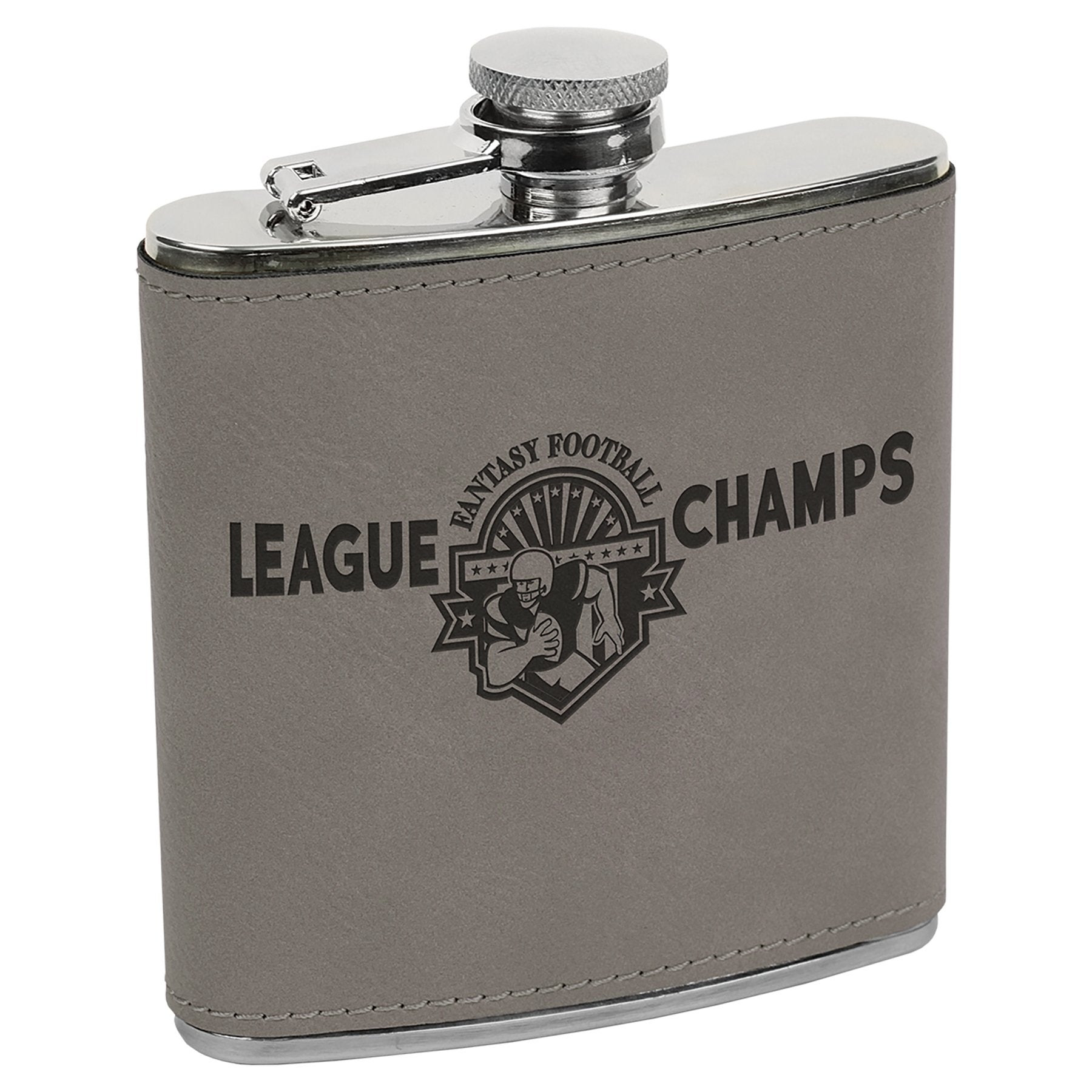 Personalized 6 oz. Leatherette Stainless Steel Flask