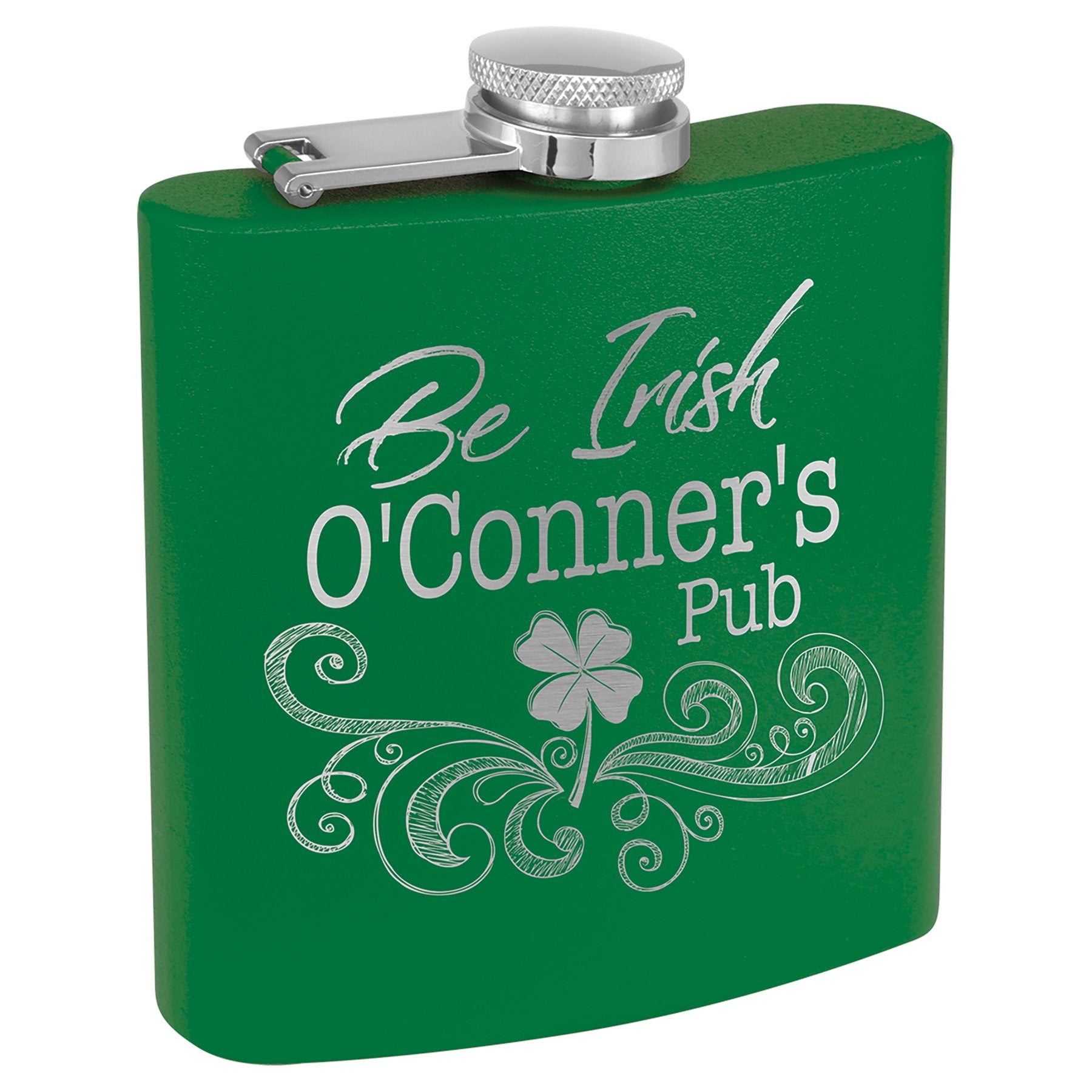 Personalized 6 oz. Powder Coated Stainless Steel Flask