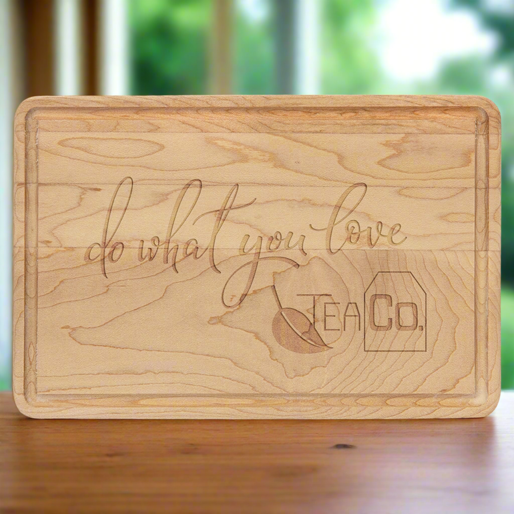 Personalized Charcuterie Cutting Board with Drip Ring, Maple Wood, 9" x  6"