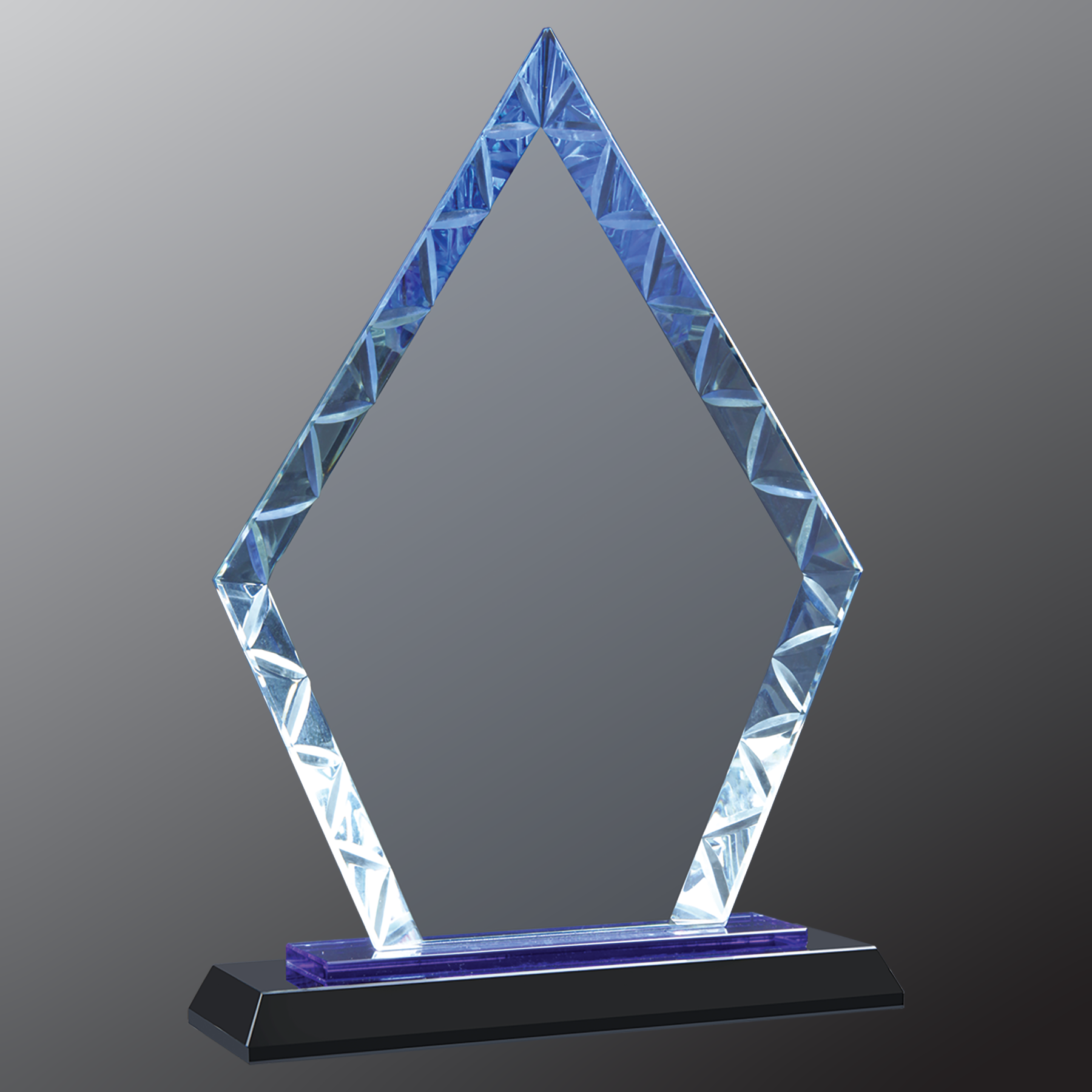 Diamond Accent Glass Standing Award with Presentation Box, 2 Sizes & Colors