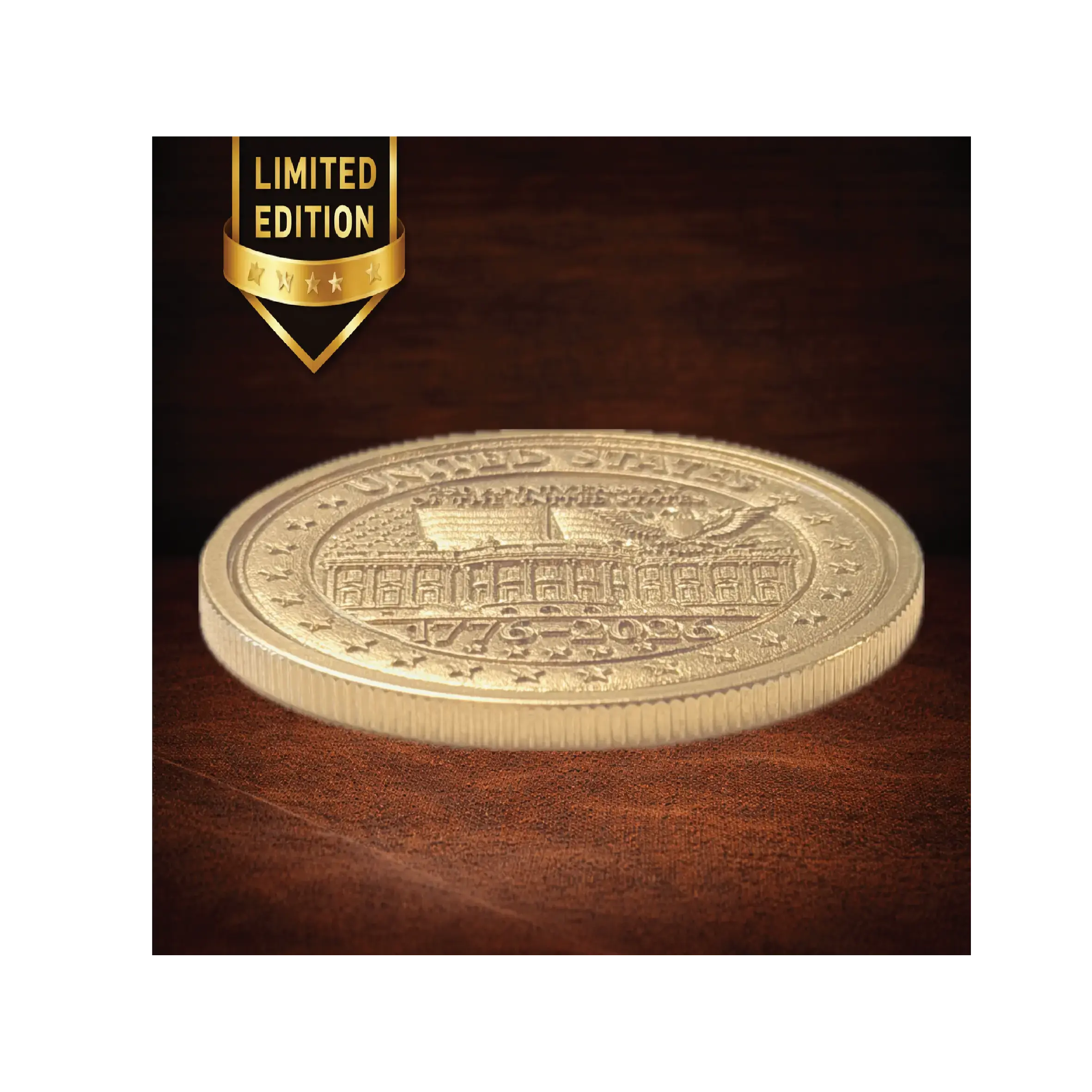 Limited Edition 1776–2026 USA 250th Anniversary Commemorative Coin – Solid Brass Deep Engraved Eagle Medallion (Collector Edition Gift)  Sams Engraving and Gifts