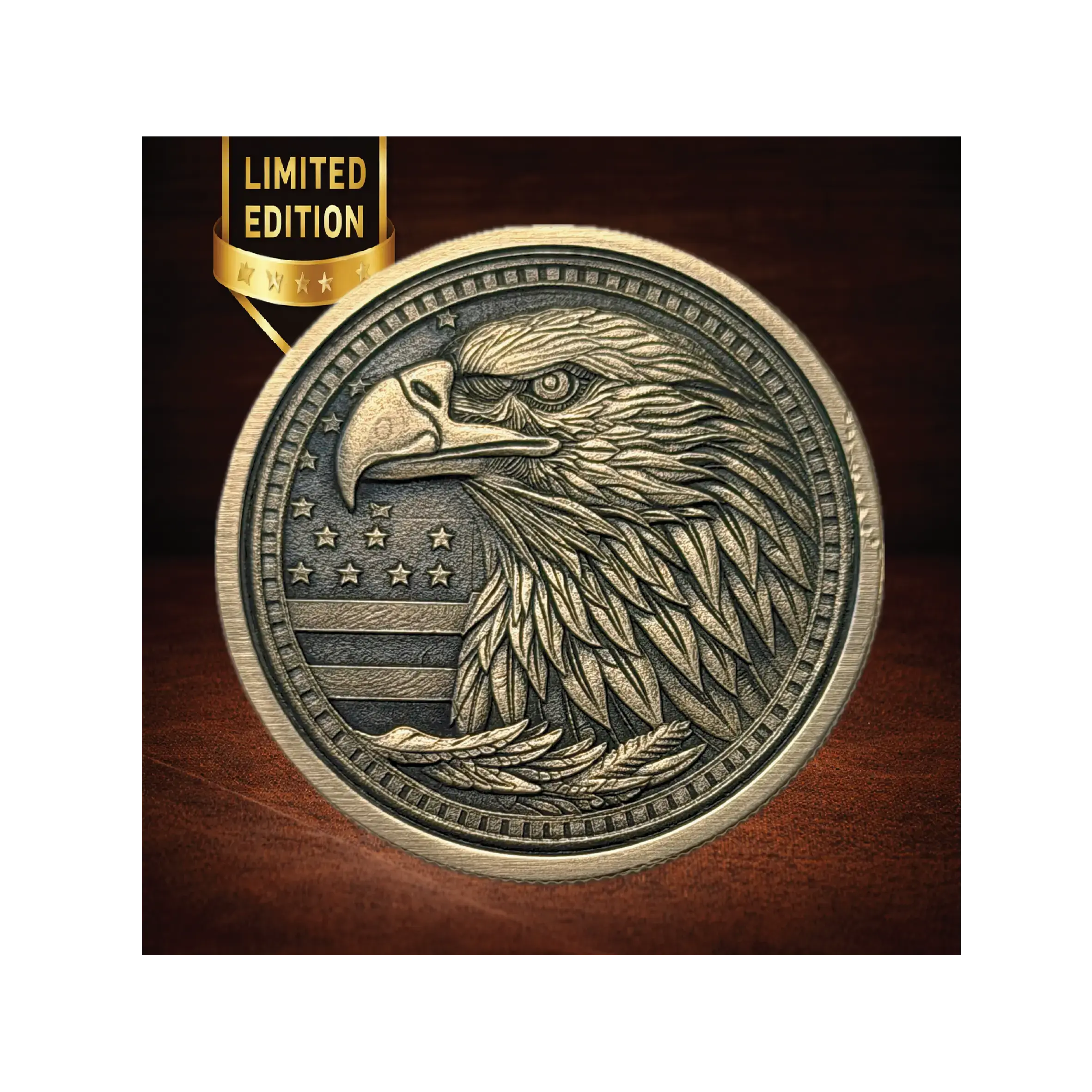 Limited Edition 1776–2026 USA 250th Anniversary Commemorative Coin – Solid Brass Deep Engraved Eagle Medallion (Collector Edition Gift)  Sams Engraving and Gifts