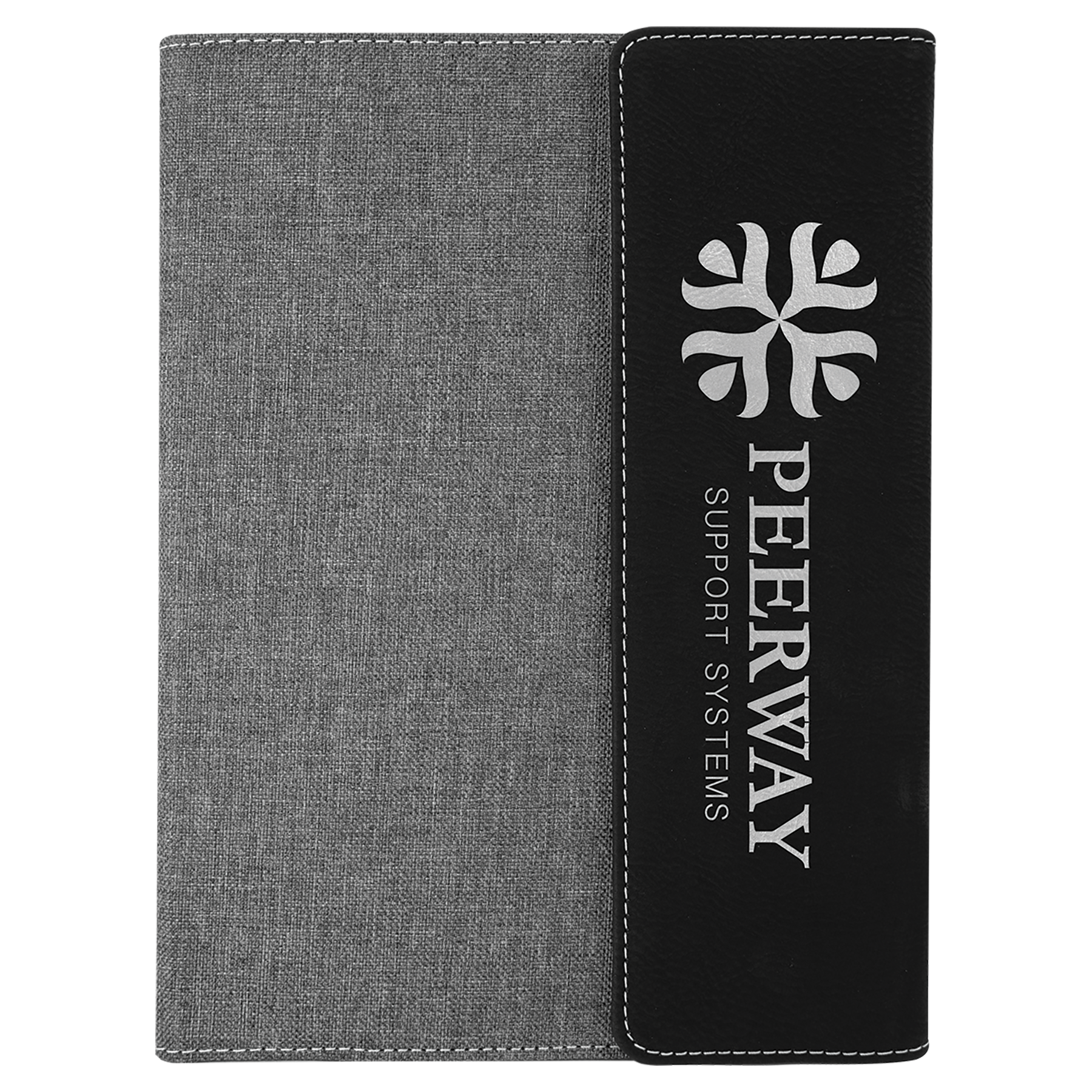 Personalized Executive Portfolio with Pocket and Lined Notepad, Canvas and Leatherette, 7" x 9"