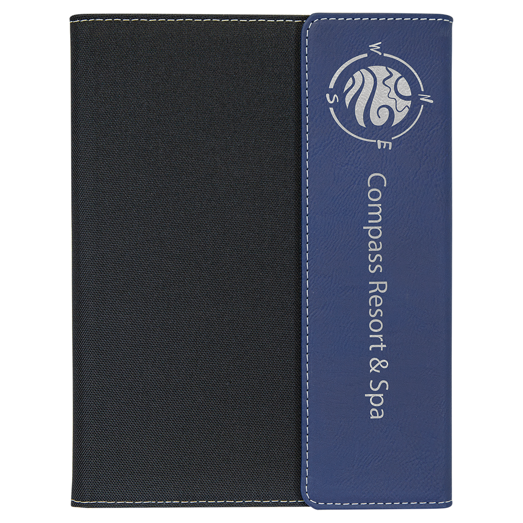 Personalized Executive Portfolio with Pocket and Lined Notepad, Canvas and Leatherette, 7" x 9"