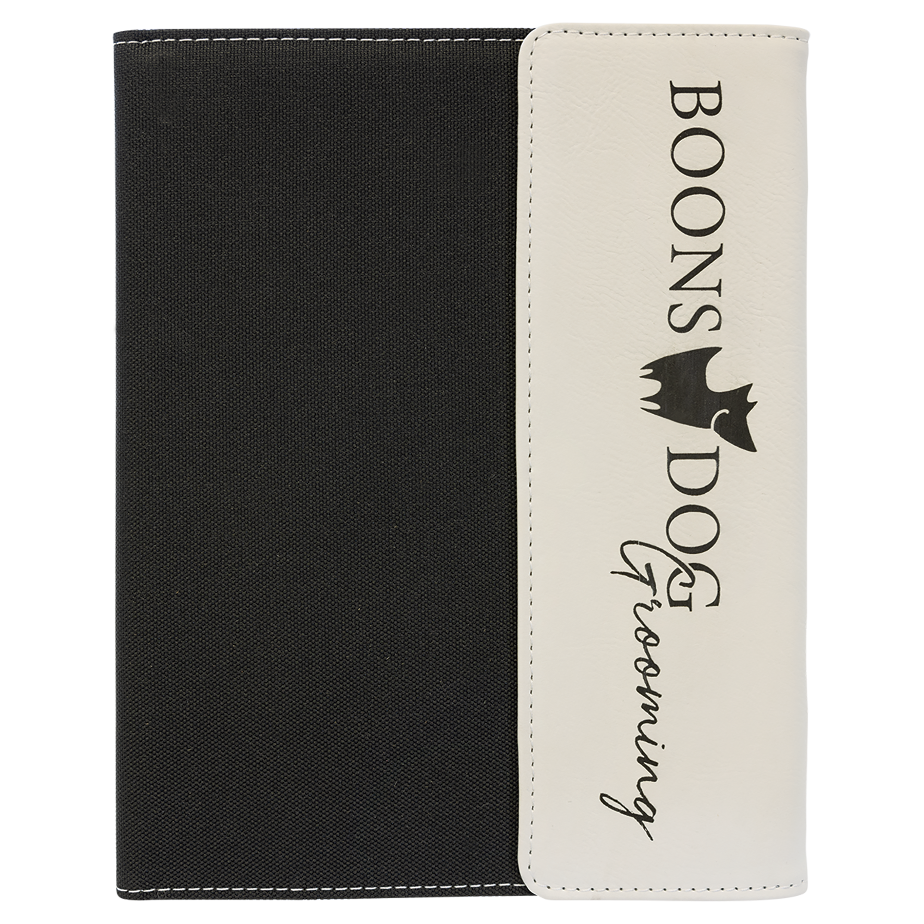 Personalized Executive Portfolio with Pocket and Lined Notepad, Canvas and Leatherette, 7" x 9"