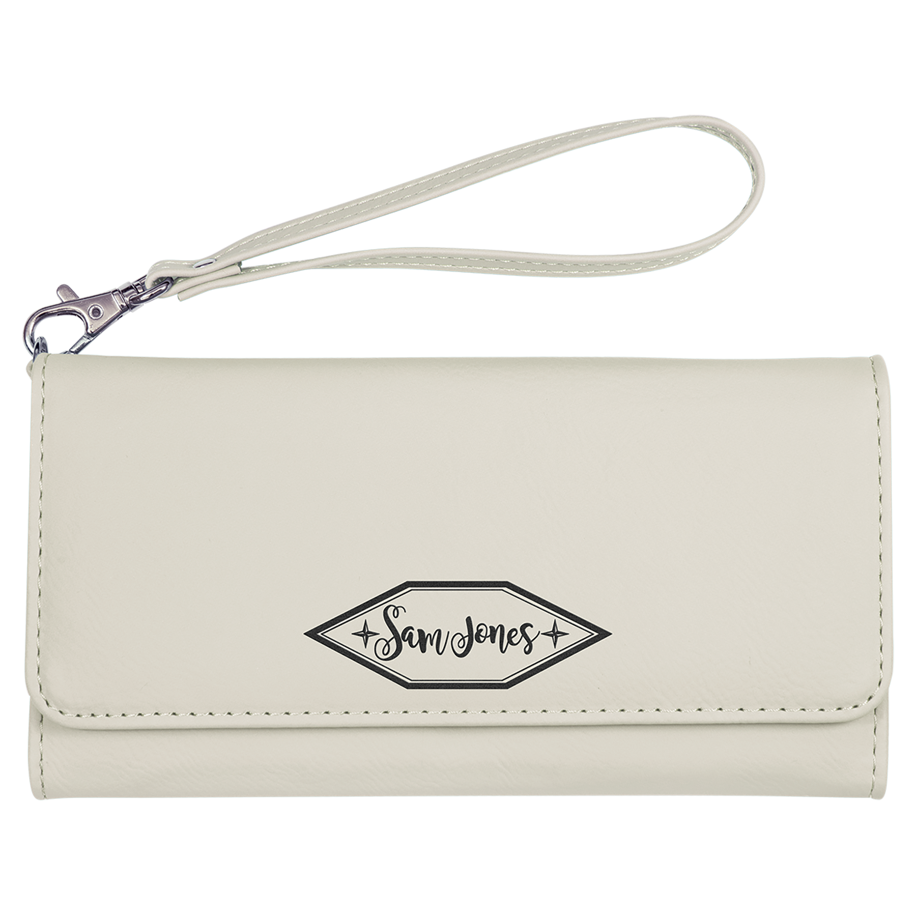 Personalized Wallet with Wrist Strap, Wristlet, RFID Protection, Multi-Slots, Leatherette, 7.5" x 4"