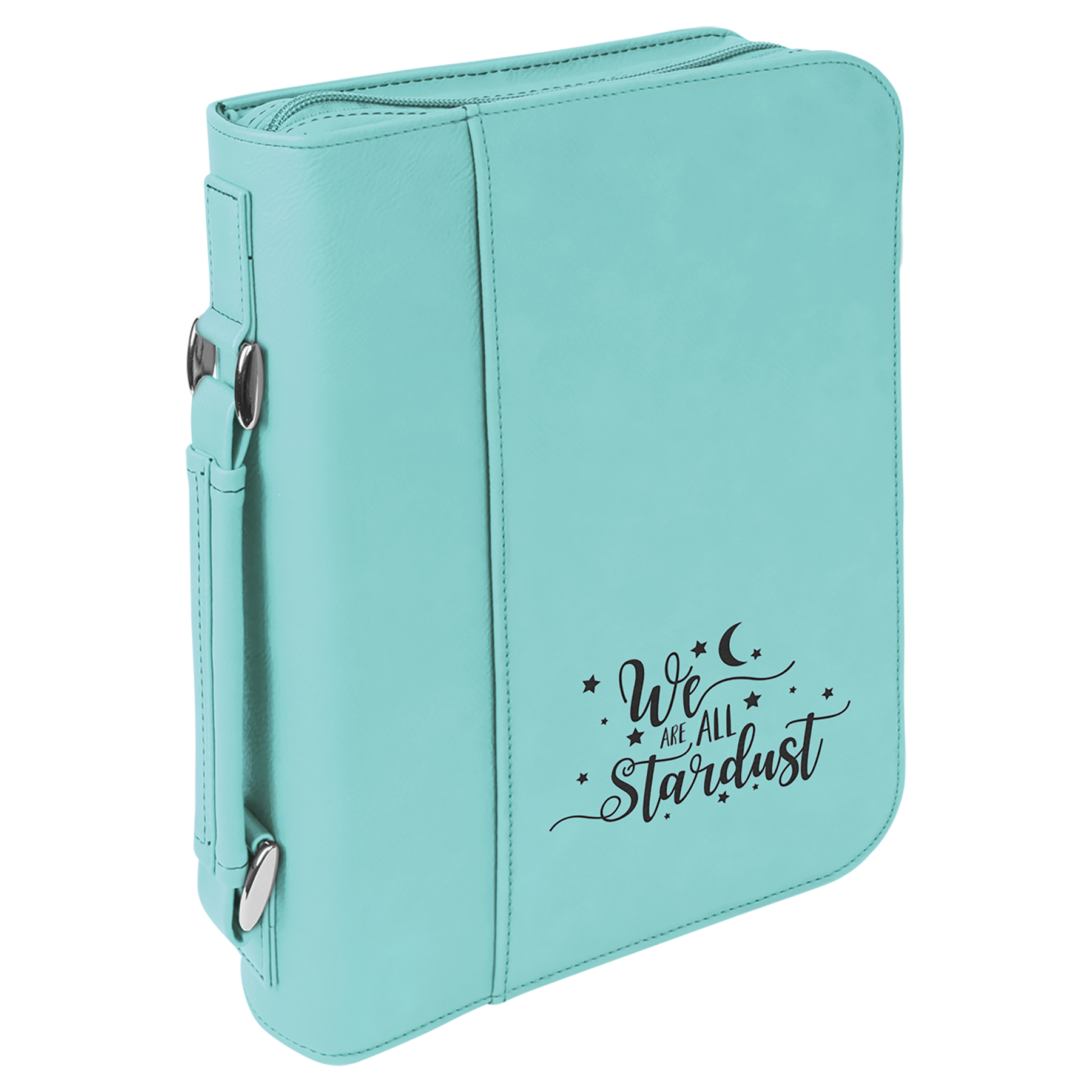 Personalized Bible/Book Cover with Pocket, Handle and Zipper, Leatherette, 7.5” x 10.75”