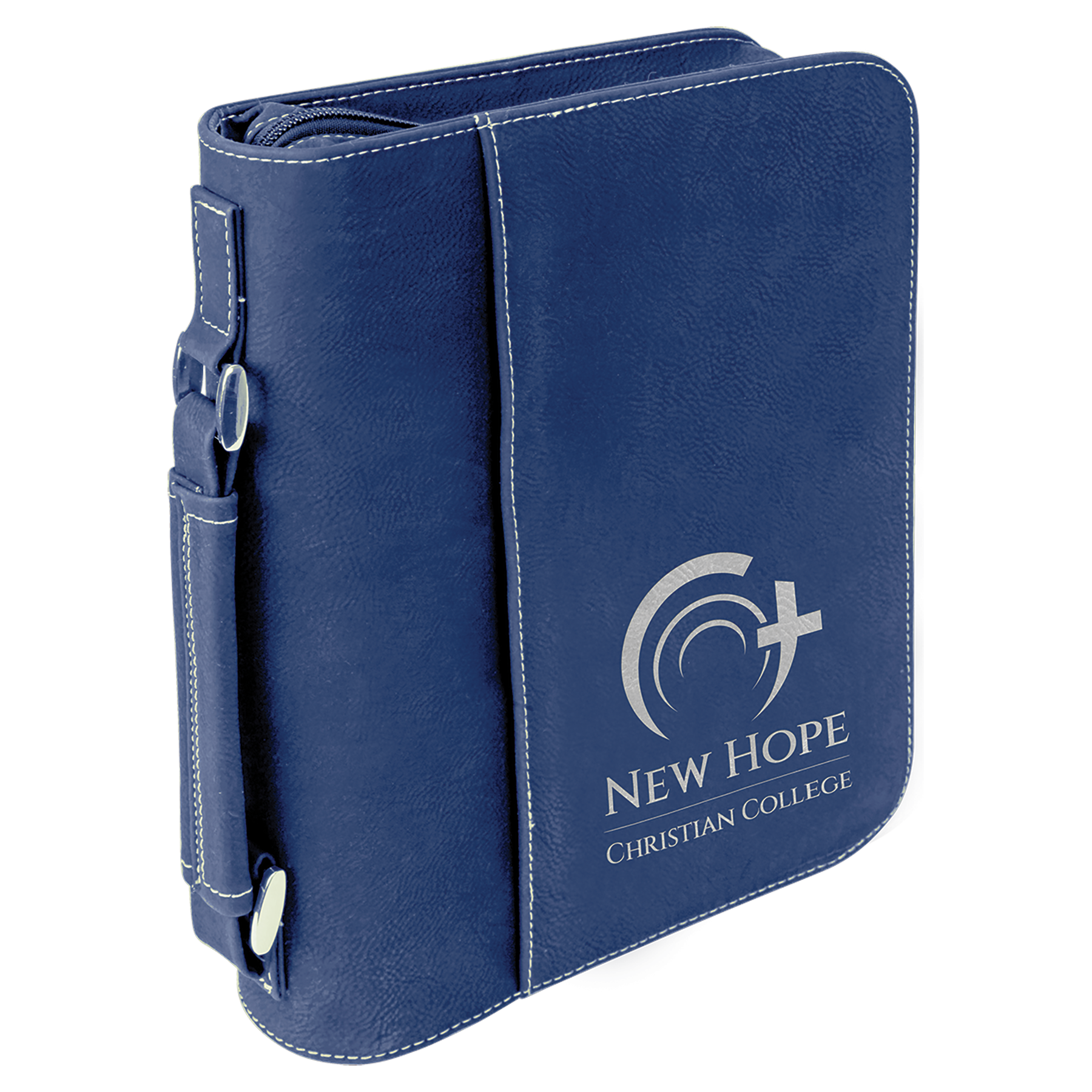 Personalized Bible/Book Cover with Pocket, Handle and Zipper, Leatherette, 7.5” x 10.75”