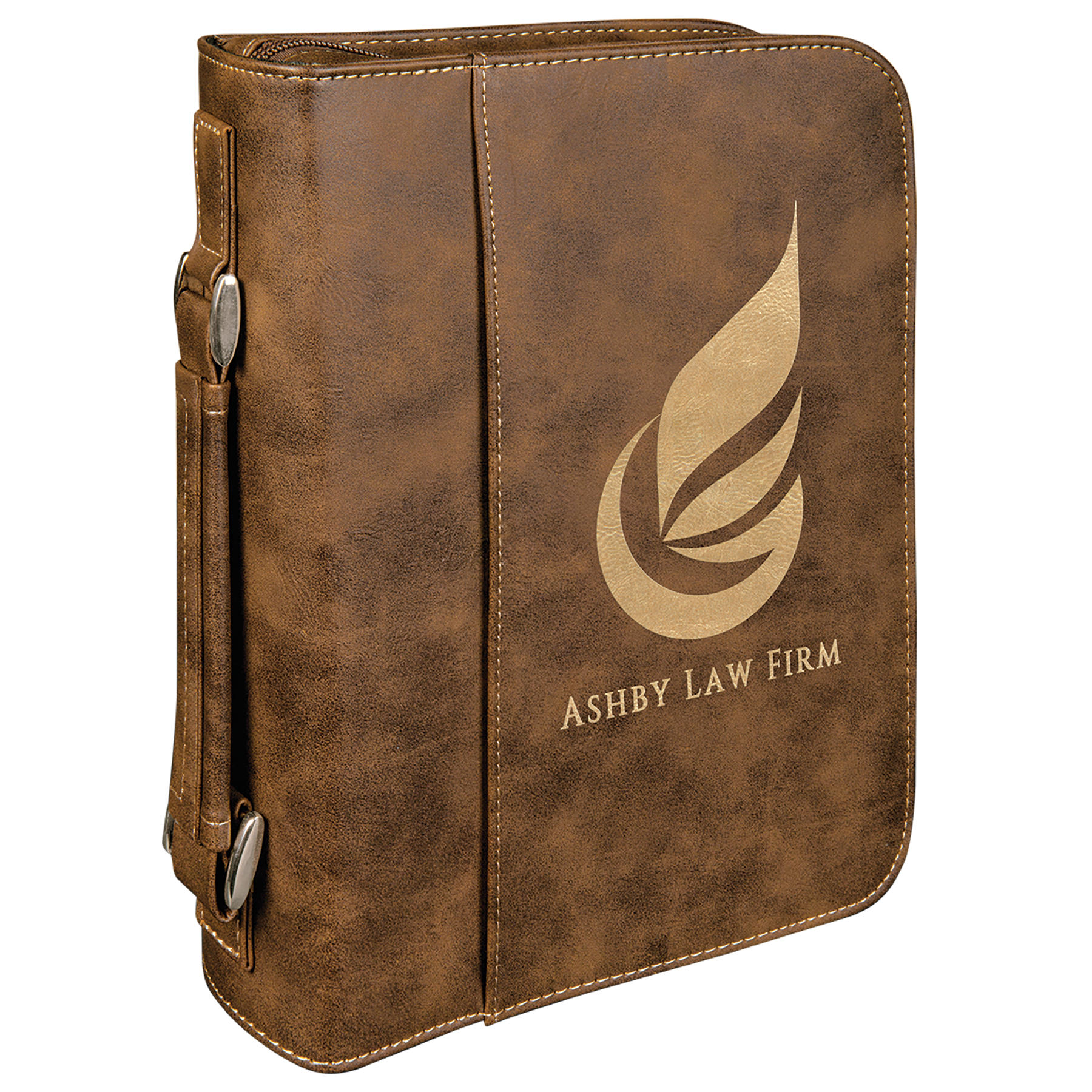 Personalized Bible/Book Cover with Pocket, Handle and Zipper, Leatherette, 7.5” x 10.75”