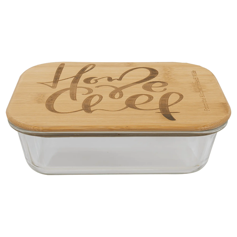 Personalized Rectangle Glass Baking Dish & Food Storage Container with