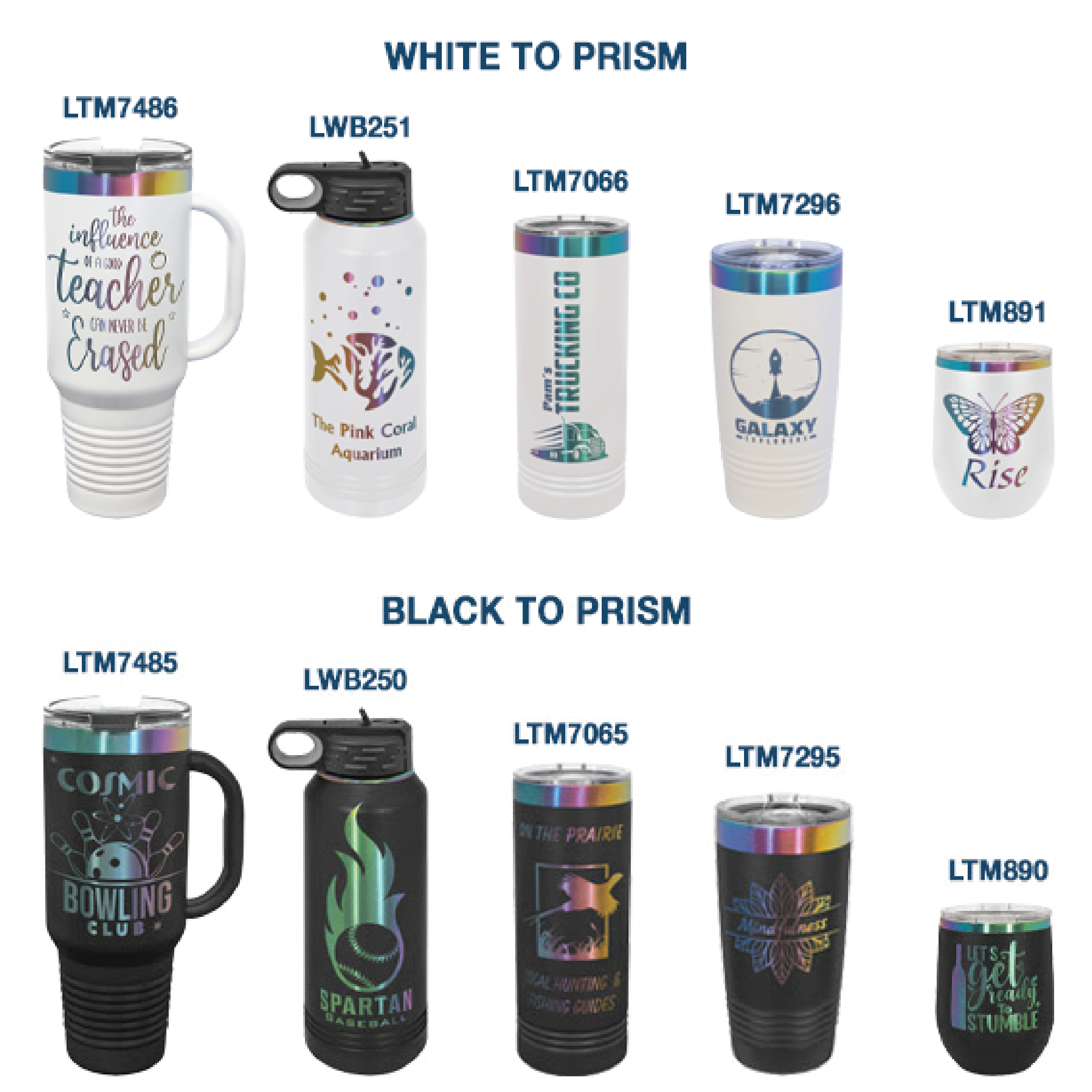 Personalized Polar Camel 12 oz. Ion-Plated Prism Vacuum Insulated Stemless Wine Tumbler with Lid, Rainbow Prism Ion Colors Available