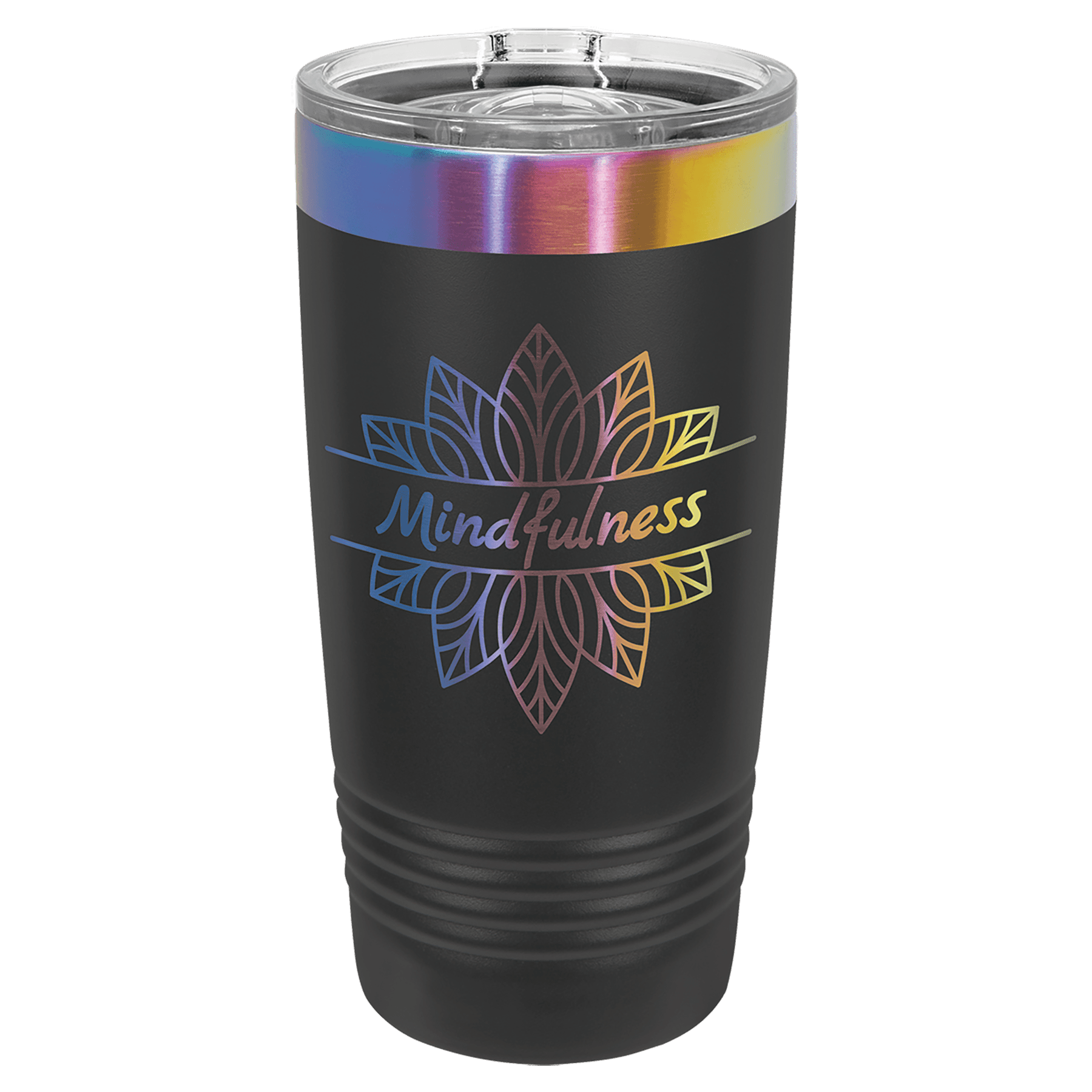 Personalized Polar Camel 20 oz. Ion-Plated Ringneck Tumbler with Slider Lid, Rainbow Prism Ion Colors Available