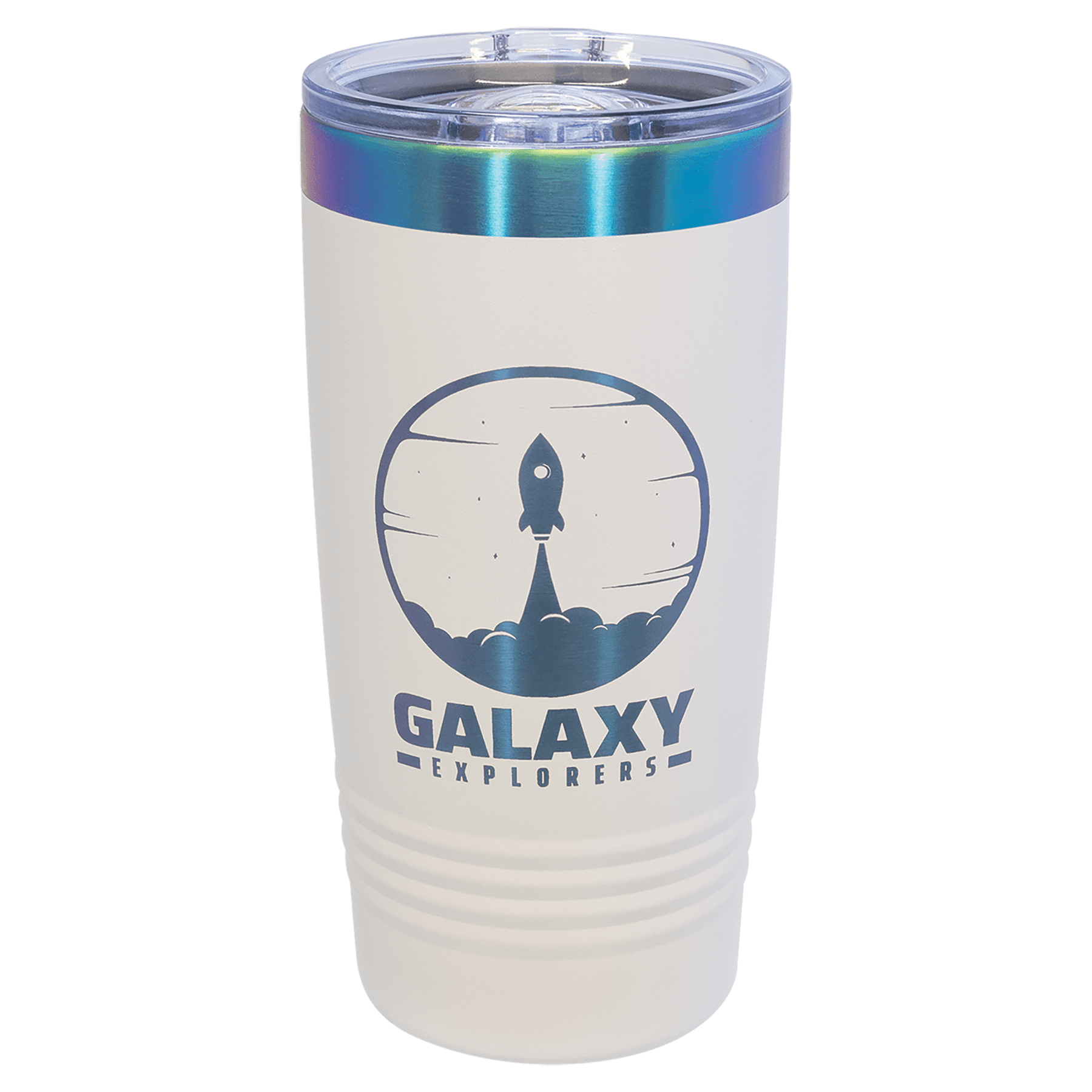 Personalized Polar Camel 20 oz. Ion-Plated Ringneck Tumbler with Slider Lid, Rainbow Prism Ion Colors Available