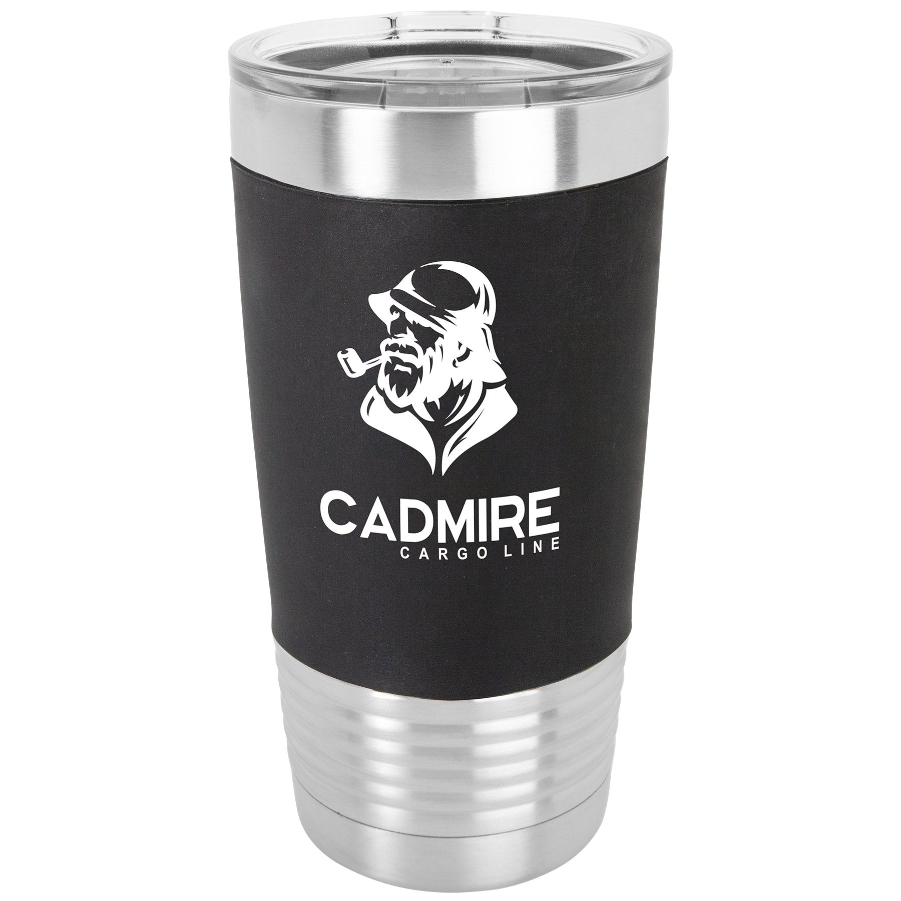 Personalized Polar Camel 20 oz. Tumbler with Silicone Grip and Clear Lid