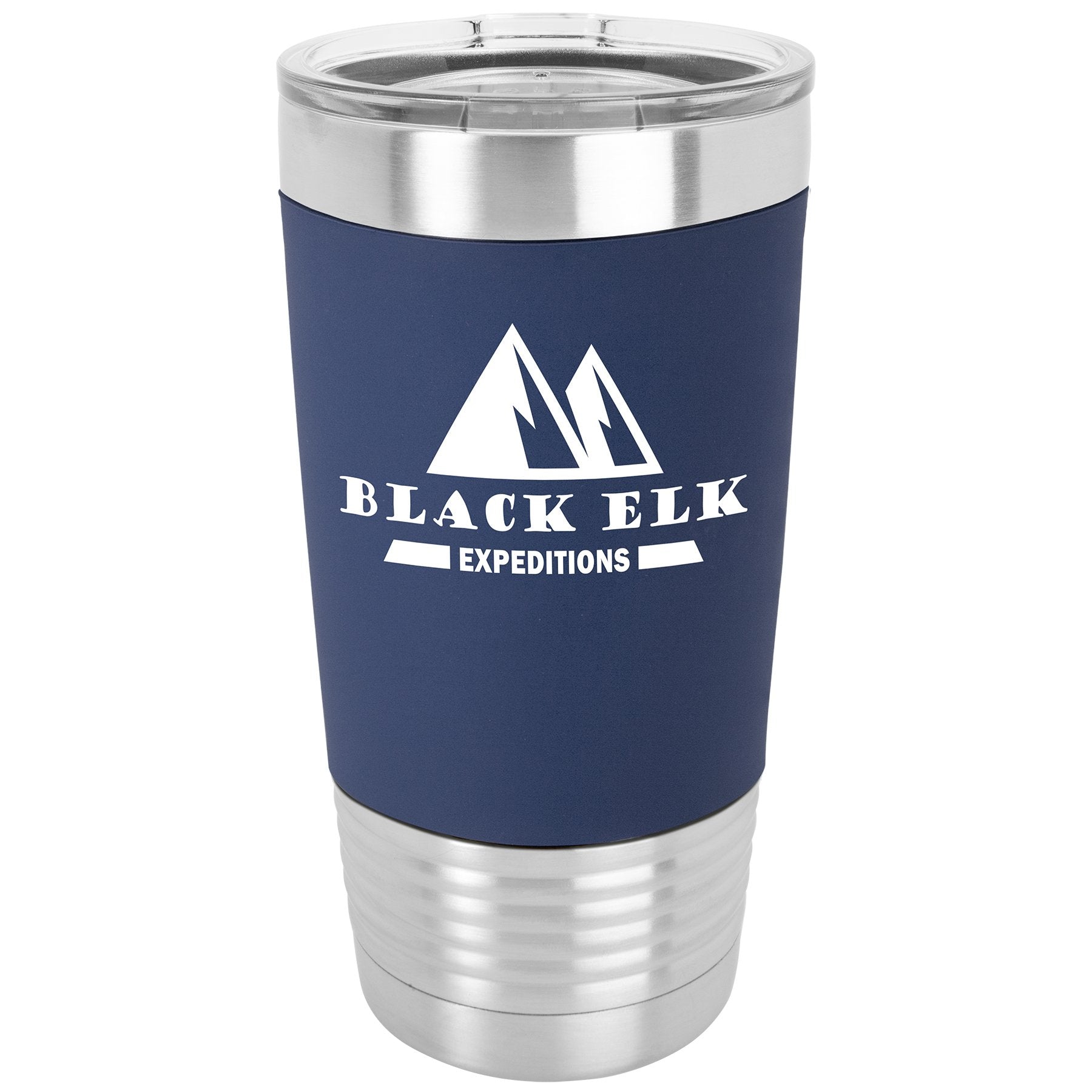 Personalized Polar Camel 20 oz. Tumbler with Silicone Grip and Clear Lid