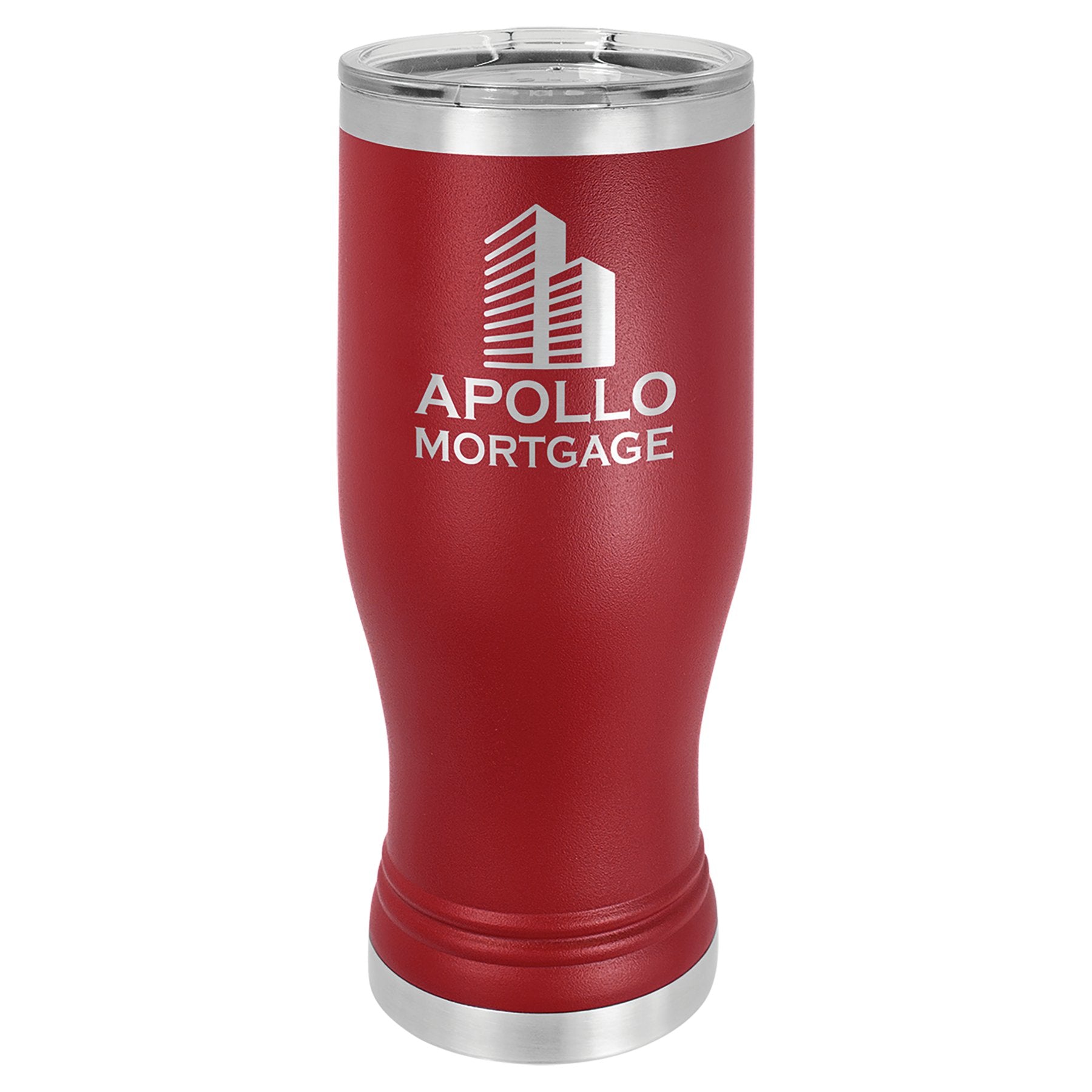 Personaliized Polar Camel 20 oz Pilsner Tumbler with Clear Lid