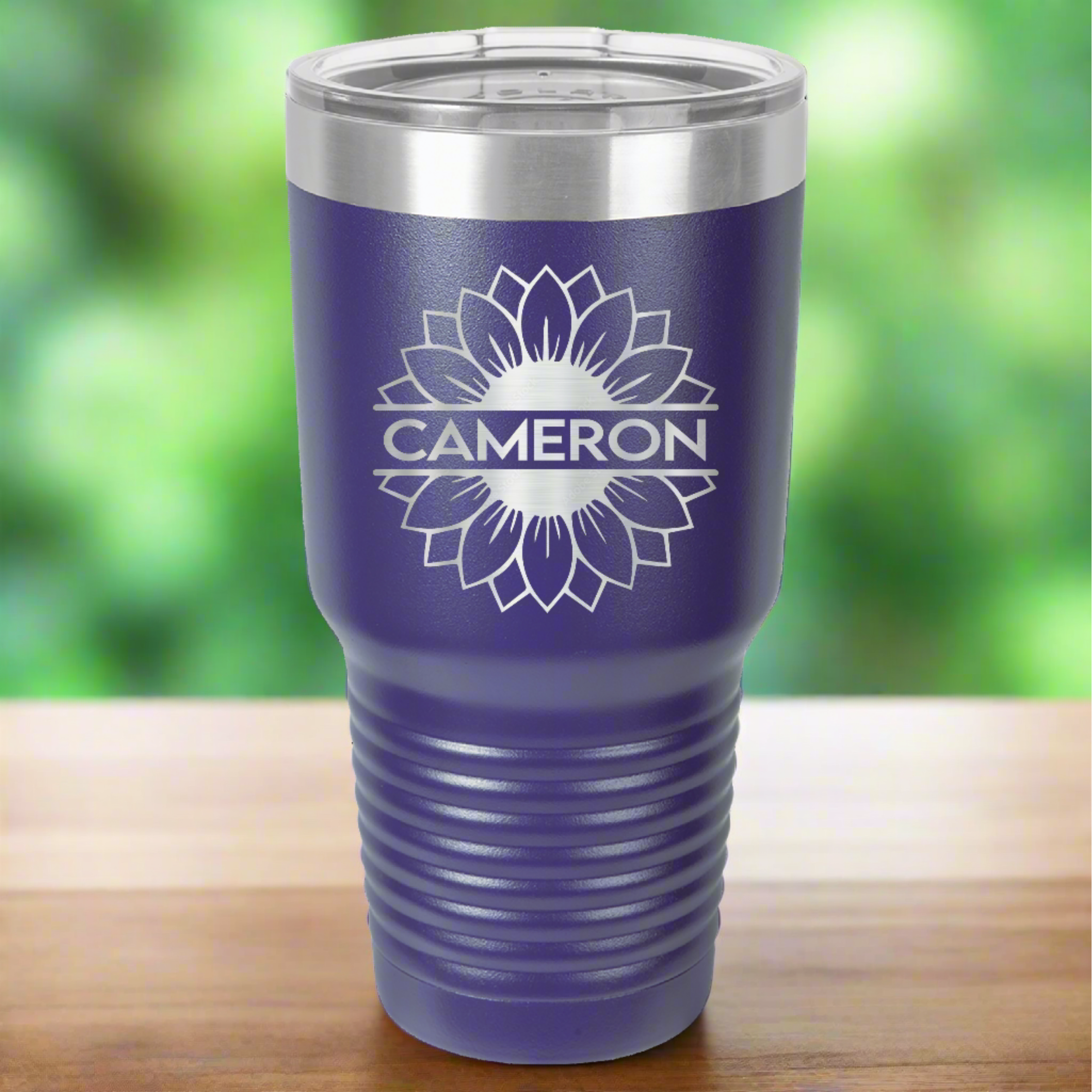 Personalized Polar Camel 30 oz. Vacuum Insulated Ringneck Tumbler with Clear Lid