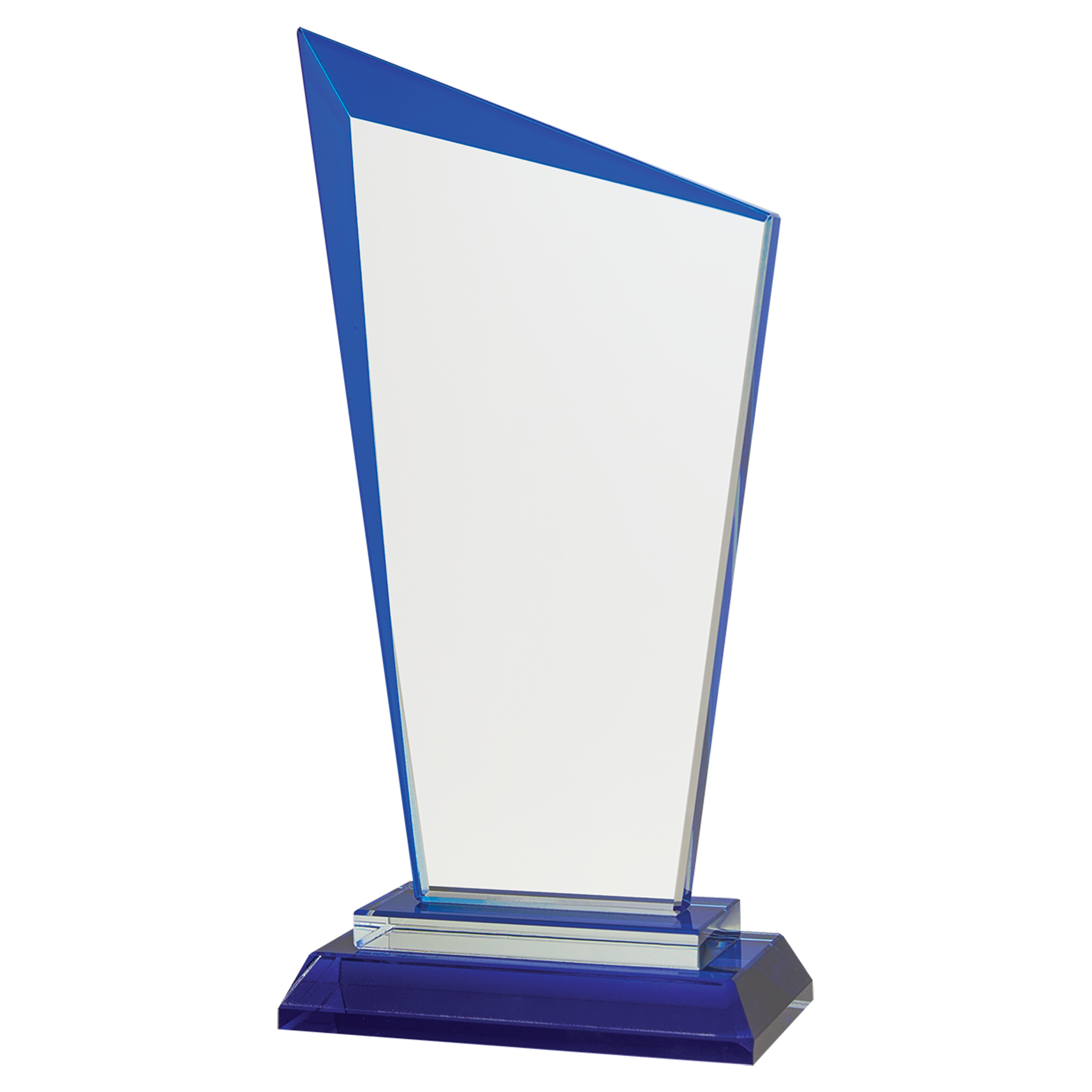 Razor Glass Beveled Edge Standing Award with Presentation Box, 2 Sizes & Colors