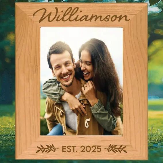 Personalized Red Alder Picture Frame – 8" x 10" Custom Engraved  Sams Engraving and Gifts