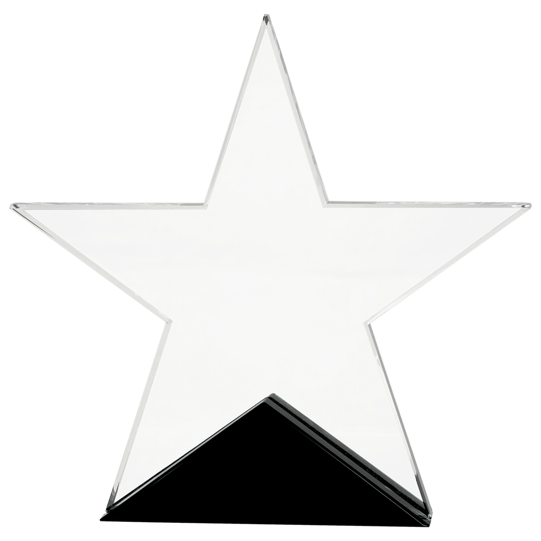 Premier Glass Star Standing Award on Black Base, 7 3/4" x 7 1/2"